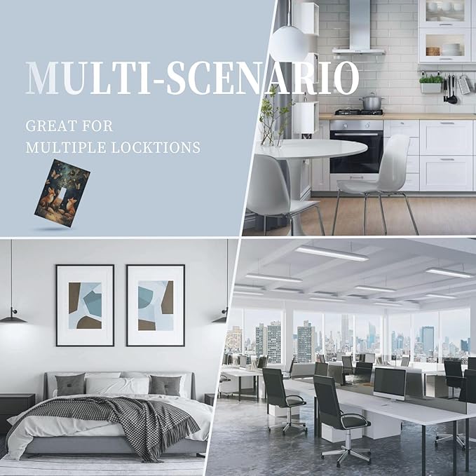 Decorative Art Light Switch Covers Foxes & Forest Single Toggle Wall Plate Decorative Switchcover Electrical Switchplate for Home Decor