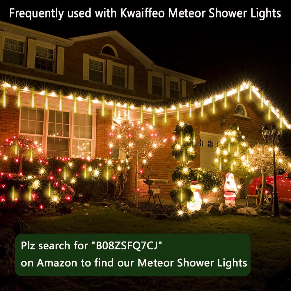 Kwaiffeo Christmas String Lights, 100FT 300LED 8 Modes Connectable Waterproof Warm White Christmas Lights Outdoor Indoor, Twinkle Fairy Lights for Room Bedroom Wedding Holiday Xmas Tree Decorations