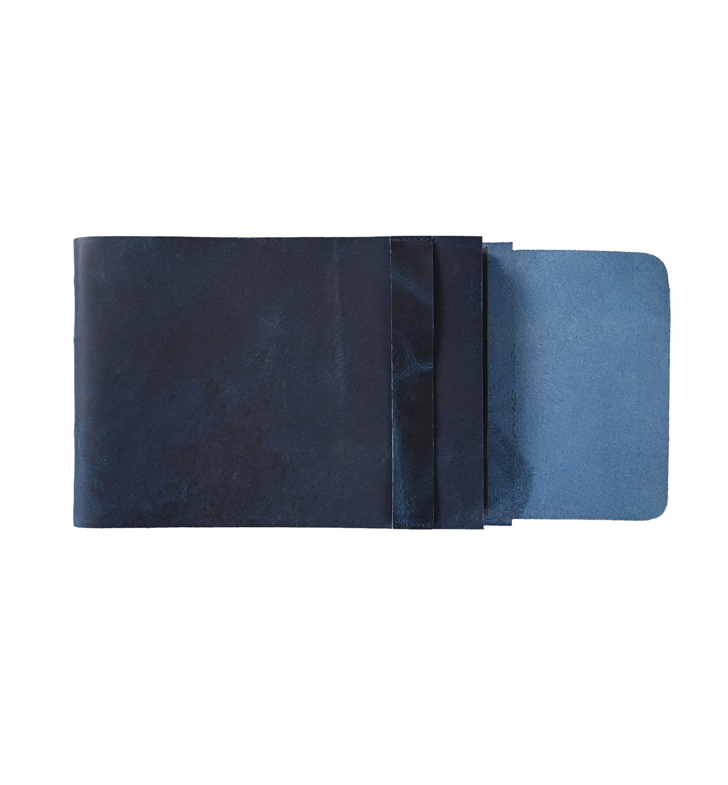 RusticVintage Leather Drawing Journal Daily Travel Diary, Antique Handmade Vintage Bound Rustic Writing Notebook, Genuine Leather Unlined/Blank Cream Paper, Art Sketchbook, 7x10 Inches-Blue
