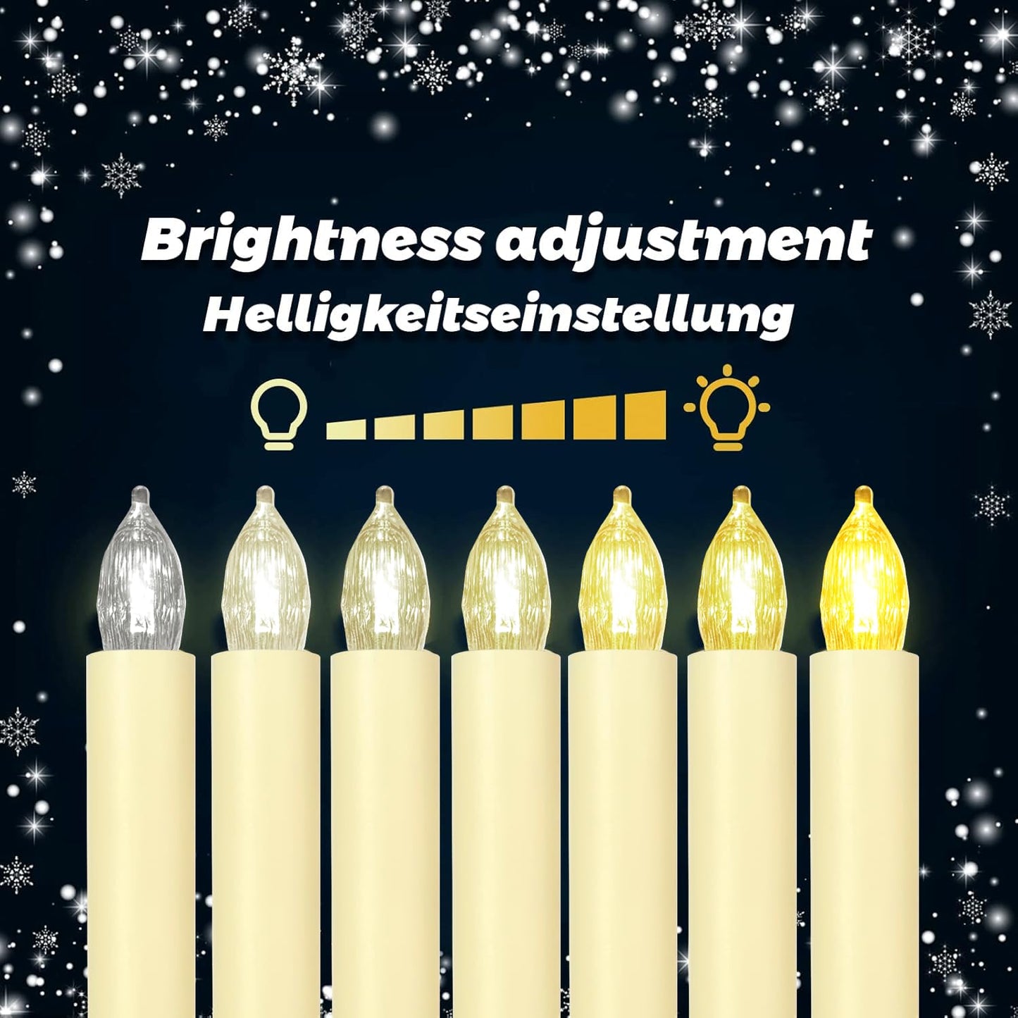 Sunjas 20PCS LED Flameless Candles Battery Operated Christmas Tree Candles with Remote, Button Cell Battery, Timer, Dimmer Battery Candle Flickering Warm Light Window Candle Christmas Home Decor