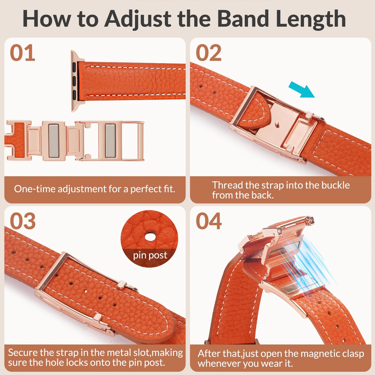 JSGJMY Leather Magnetic Band Compatible with Apple Watch Bands 38mm 40mm 41mm 42mm 44mm 45mm 46mm 49mm for Women Men,Top Grain Leather Designer Replacement Strap for iWatch Ultra SE Series11/10/9/8/7/6/5/4/3/2/1