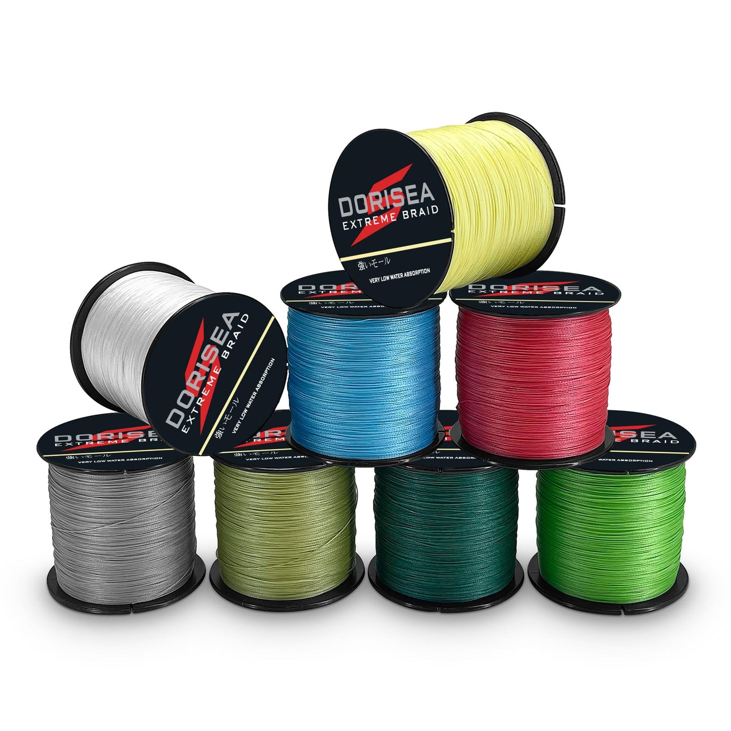Dorisea Extreme Braid 100% Pe Black Braided Fishing Line 109Yards-2187Yards 6-550Lb Test Fishing Wire Fishing String Incredible Superline Zero Stretch (100m/109Yards 70lb/0.44mm)