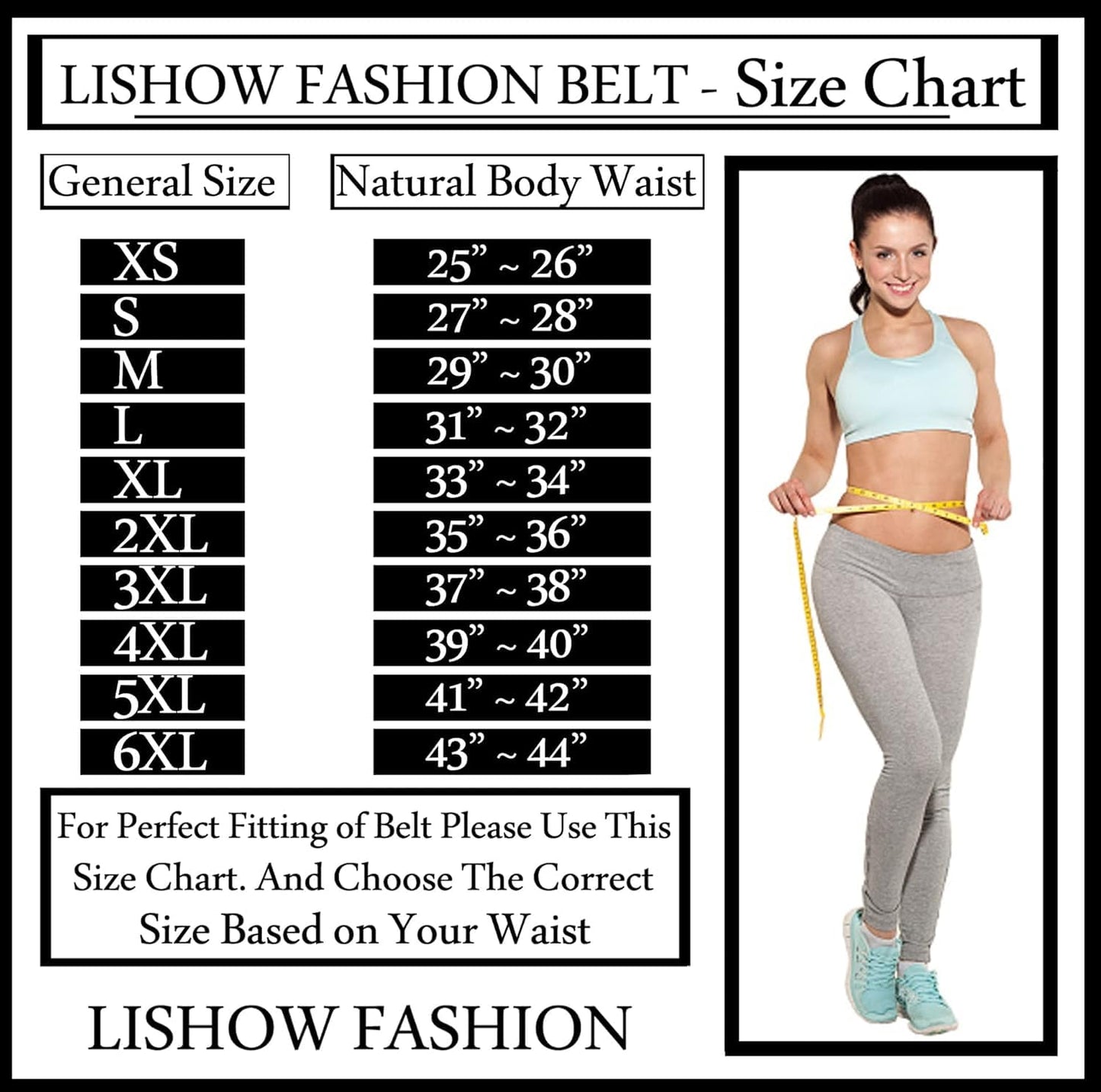 Lishow Fashion Woman's Genuine Black Leather Fringe Obi Sash Wrap Tie Plus Size Corset Waist Cincher,s Wide biker Leather Belt (Black, 5XL(41-42'Waist))