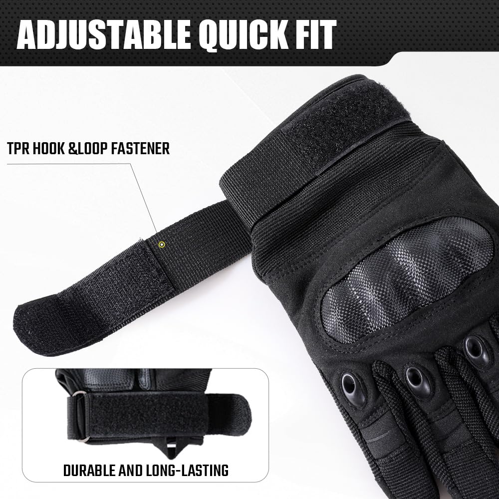 MVPTOO Touchscreen Padded Palm Gloves for Men Medium