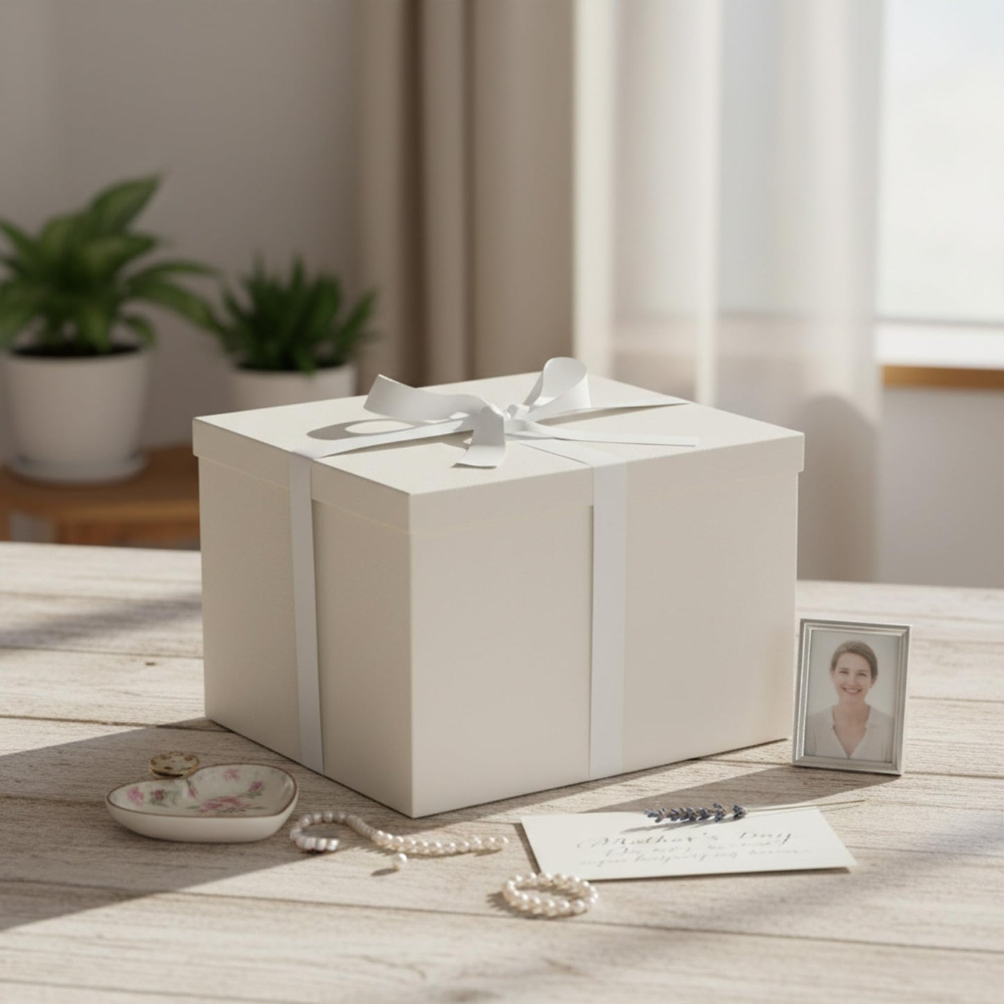 Rinrda Extra Large Gift Box,15x12x10 Inches,White Gift Boxes with Lids for Presents,10-inch Deep Box for Birthday Weddings Valentine's Day.Contains Card, Ribbon,Shredded paper