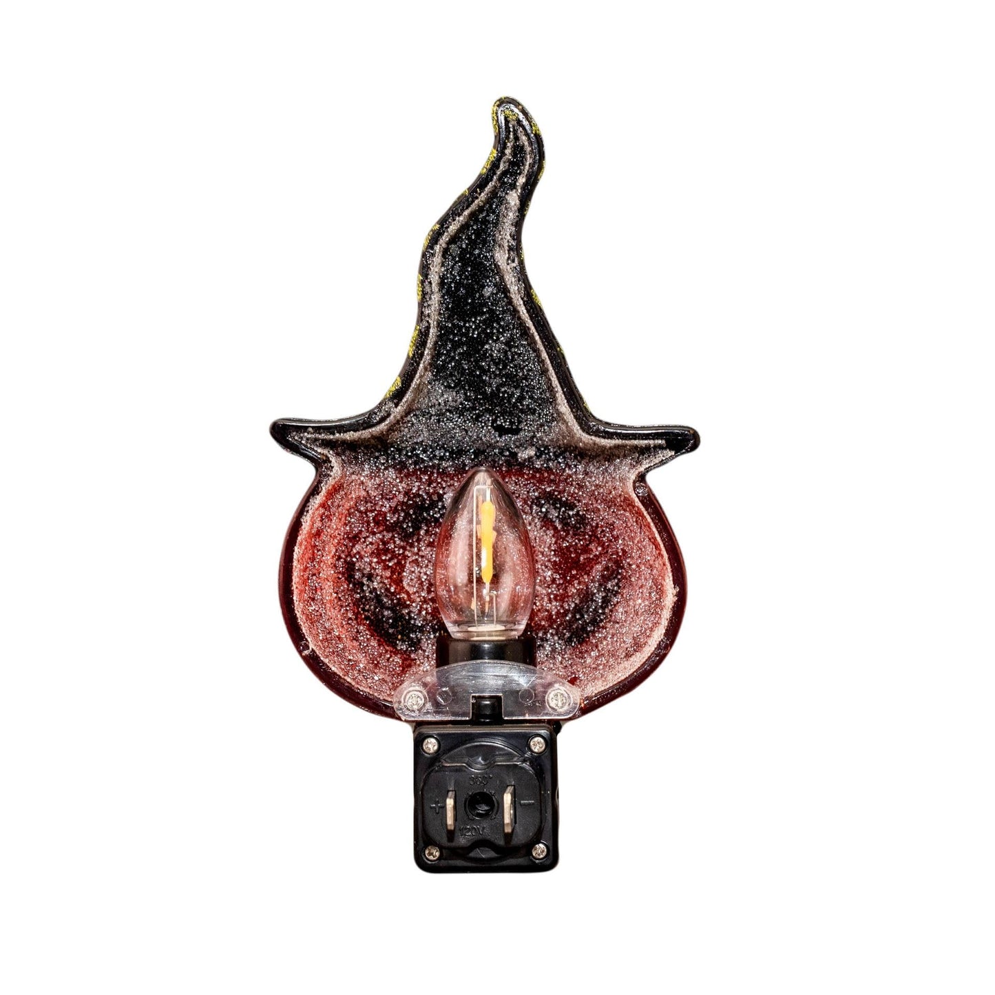 Novelty Lights LED Lamp Pumpkin in Witch Hat Halloween Decoration Night Light with Swivel Plug