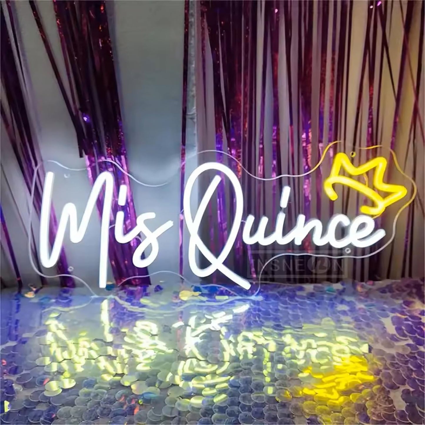Mis Quince Neon Sign, USB Pink Neon Lights for Wall Decor LED Night Light Signs Birthday Party Bedroom Living Room Christmas Business Decorations Girl Boy Gift