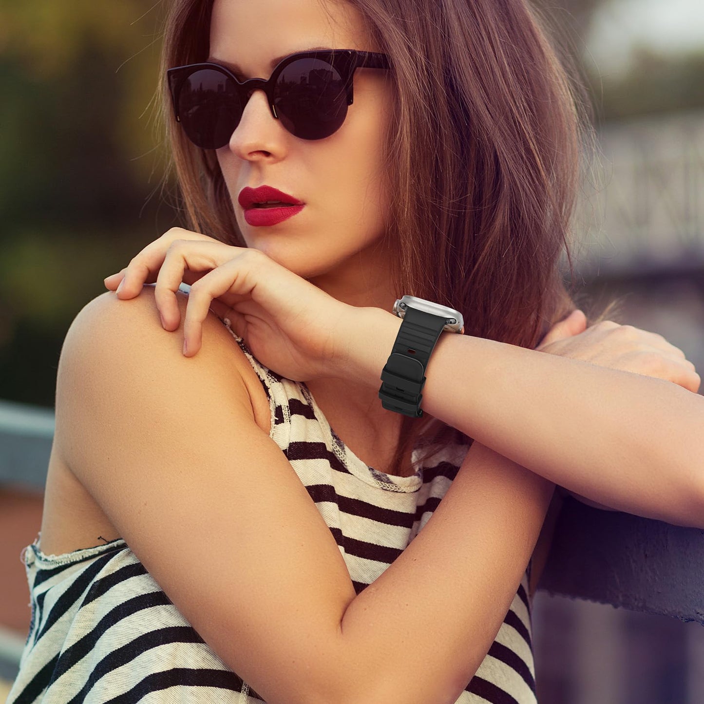 Suphart Bands Compatible with Apple Watch Band 49mm 46mm 45mm 44mm 42mm for Women Men Soft Silicone Sport Strap Designed for Apple Watch Ultra 2 Ultra SE Series 10 9 8 7 6 5 4 3 2 1, Black Grey