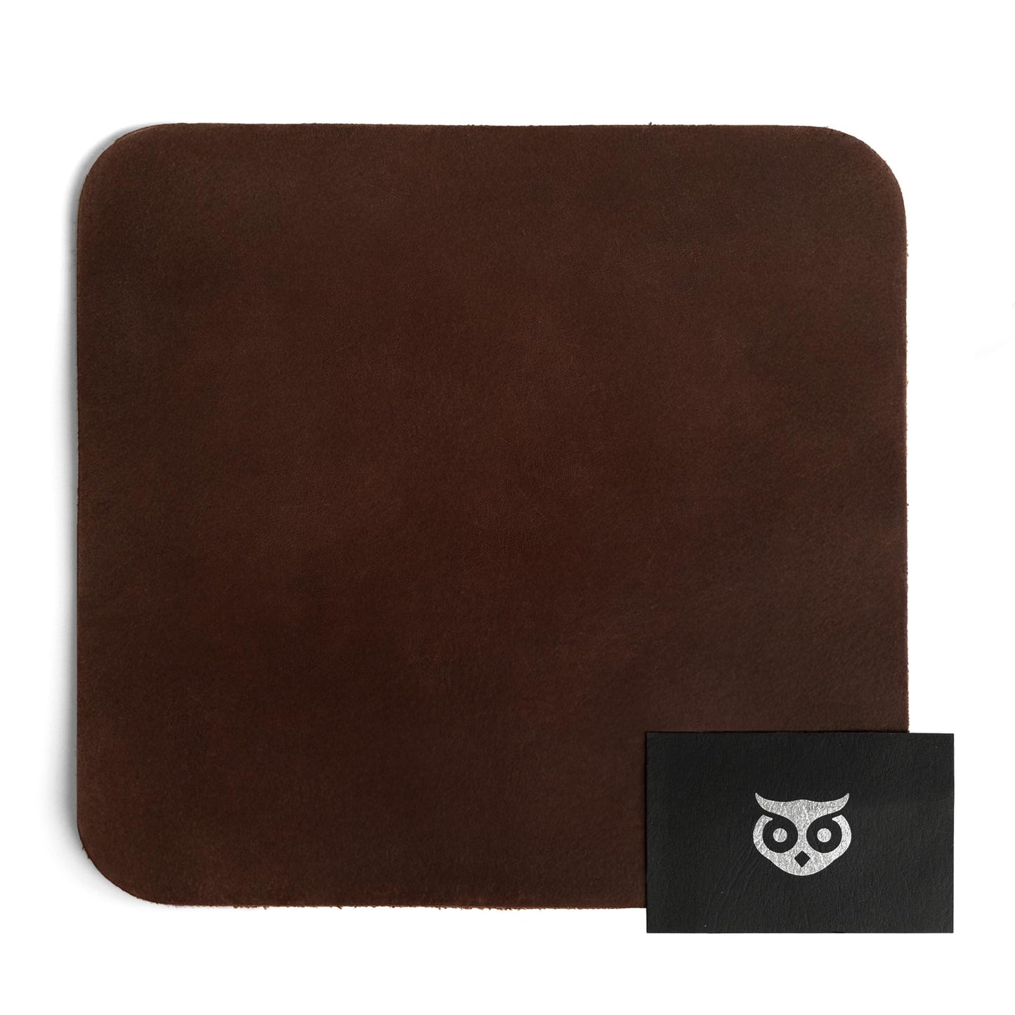 Hide & Drink Genuine Leather Mouse Pad, Anti Slip Leather Mousepad for Gaming, for Apple Magic Mouse & PC, Ergonomic Non Slip Base, Brown & Black Large Mat Pads for Desk, Computer Mousepads for Men