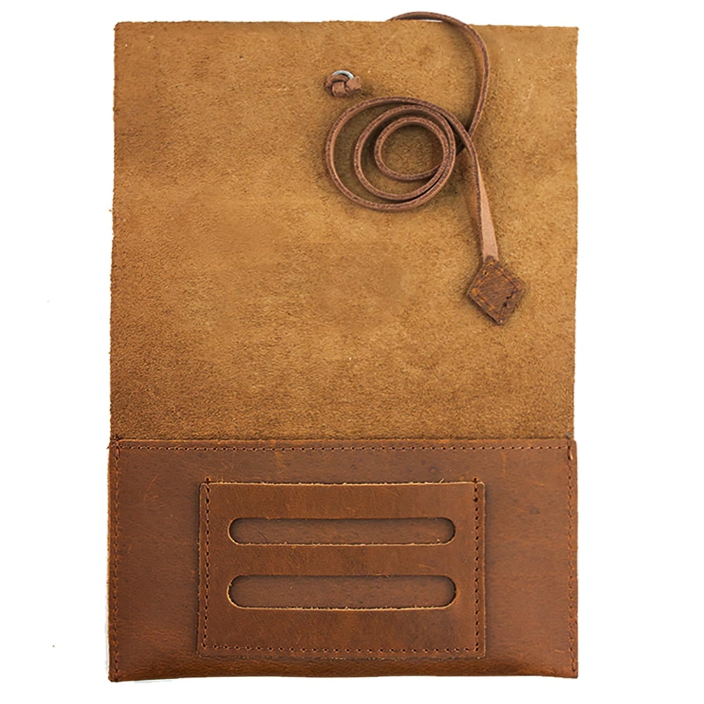 Boshiho Genuine Leather Roll Up Tobacco Pouch with Rolling Tip Paper Holder Slot (Brown (S))