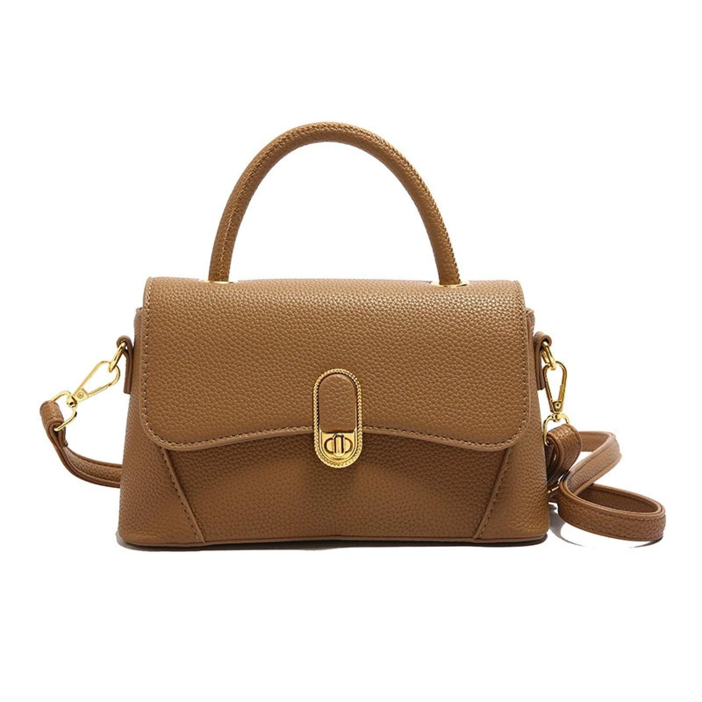 Shoulder Bags Retro Classic Purse Clutch Shoulder Simple HandBag with Zipper Closure Crossbody for Women (Brown yellow)