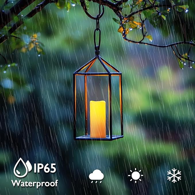 Homemory 12 Pcs Waterproof Flameless LED Candles with Remote & Timer, 4-Size Set (D2.2'' x H4''5''6''7''), Battery Operated Candles for Home Decor, Outdoor Parties & Events
