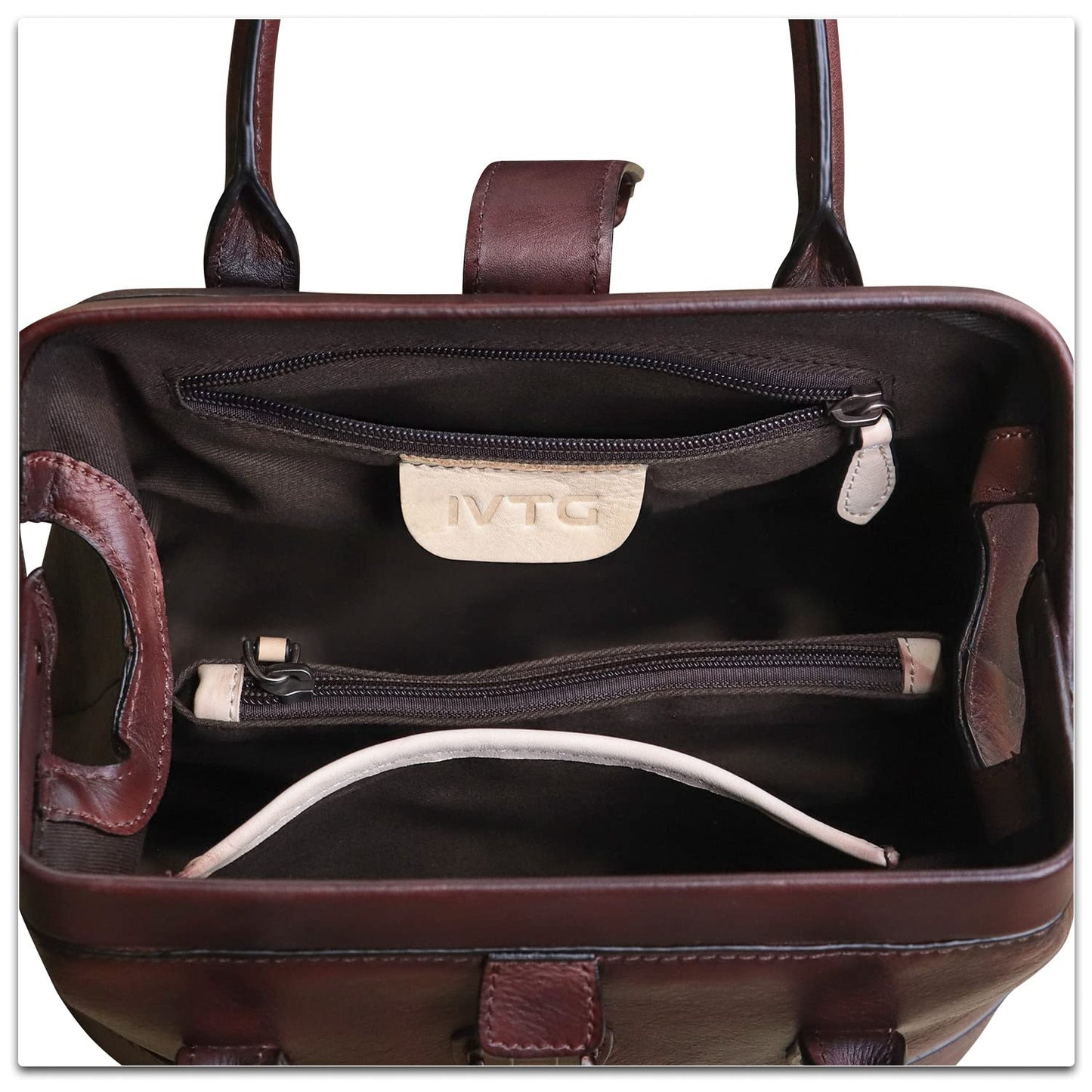 Genuine Leather Satchel Handbag for Women Purse Top Handle Bags Handmade Vintage Crossbody Bag Purses (Coffee) Medium