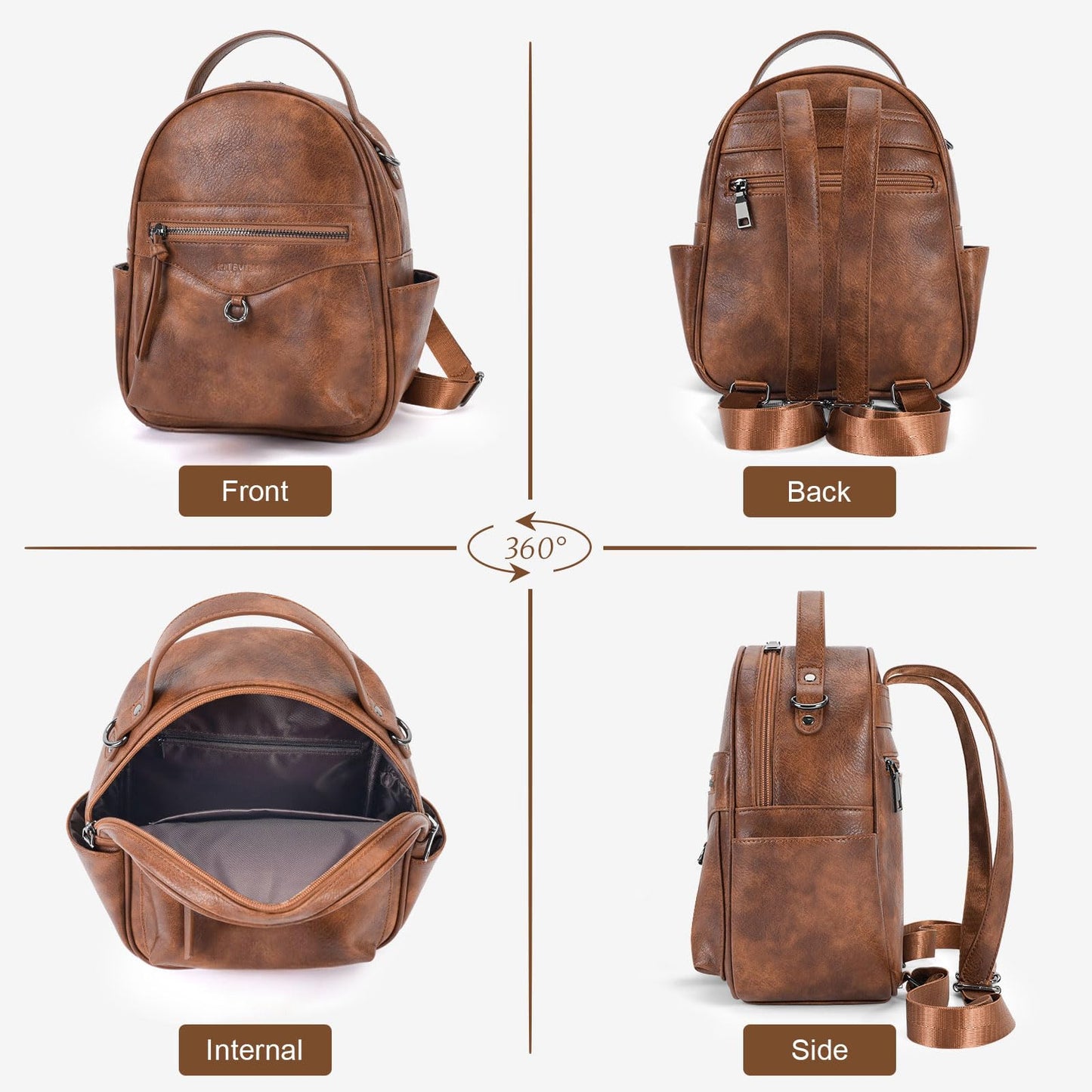 KITEVIUN Mini Backpack Purse for Women Fashion Cute Small Travel Backpacks Daypacks Shoulder Handbag