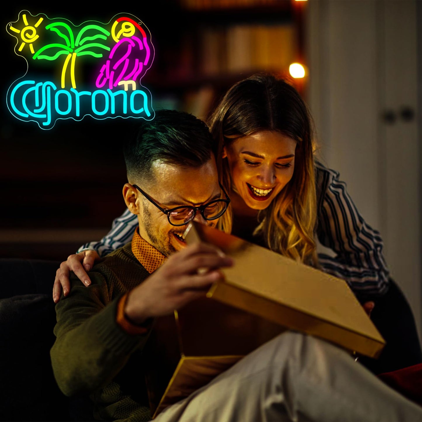 Parrot Palm Tree Neon Sign for Wall Decor Beer Neon Light for Man Cave Bar LED Light Up Sign for Home Bar Club Restaurant Summer Beach Party Birthday Gift Christmas Art Size 11.6 * 14.2In(ZYLD282)