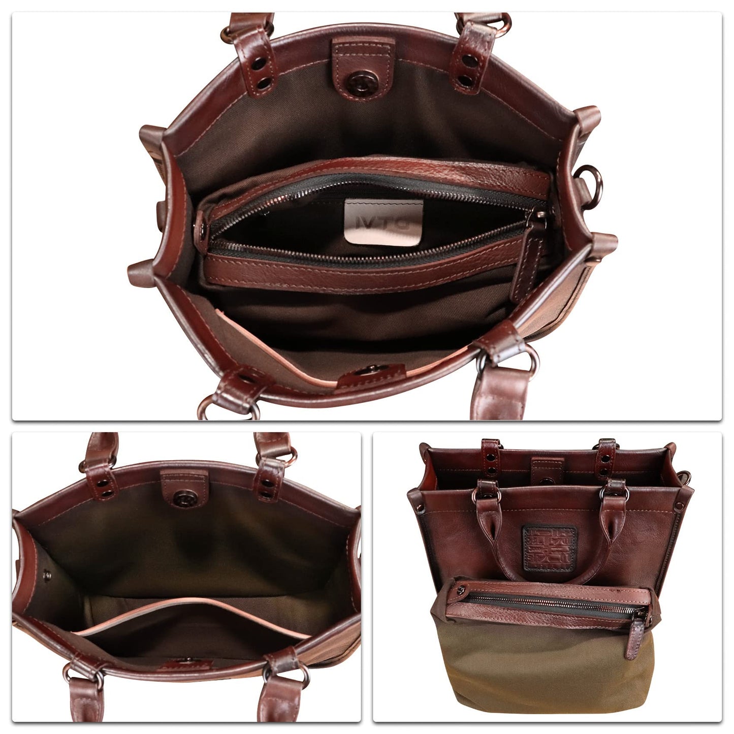Genuine Leather Top Handle Handbag Purse for Women Vintage Over the Shoulder Bag Handmade Crossbody Satchel (Coffee) Medium
