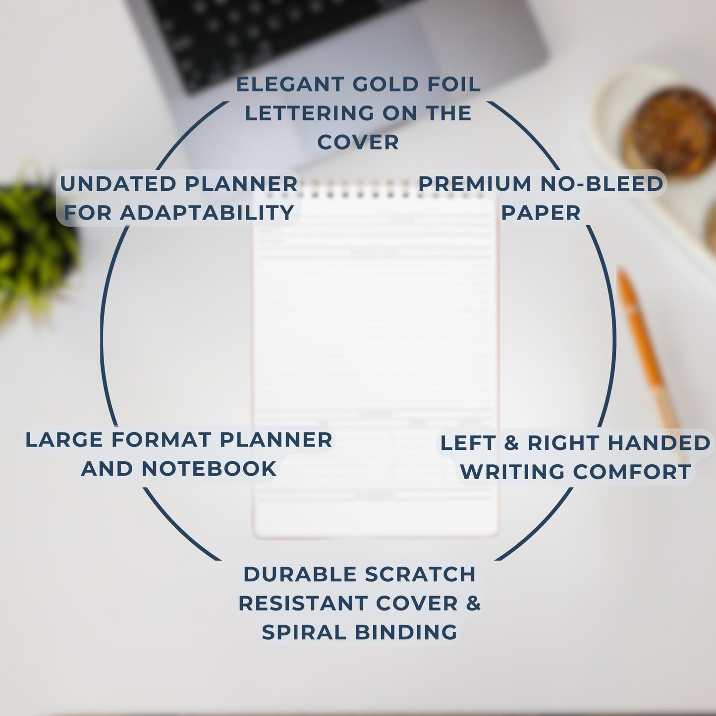 Merely Home | Meeting Notebook for Work | 8.25" x 11.75" | Project Planner | Simple Design | Multiple Layouts | Office and Business Planner (Pink, Meeting Planner - Portrait)