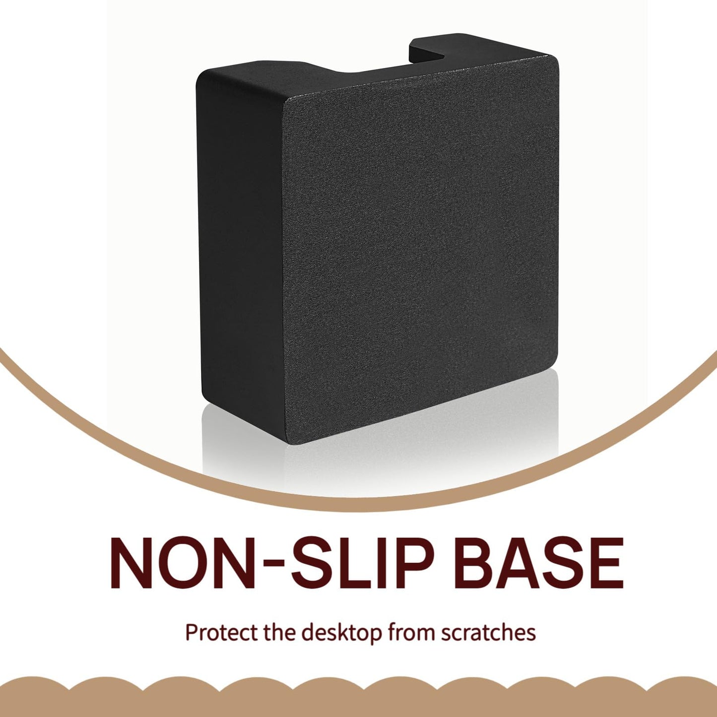 BAOHD Concrete Sticky Note Holder for 3x3 Inch Post Note - Cement Self-Stick Note Memo Pad Holder, Post Notepad Dispenser Organizer, Modern Desk Accessory for Office & Home, Black
