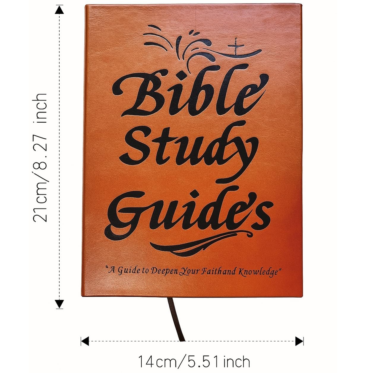 66-Page Bible Study Guide & Devotional Journal - PU Leather Cover, Scripture Summaries, Daily Reflections | Beginner-Friendly Spiritual Growth Notebook | Christian Gift Idea (Brown)