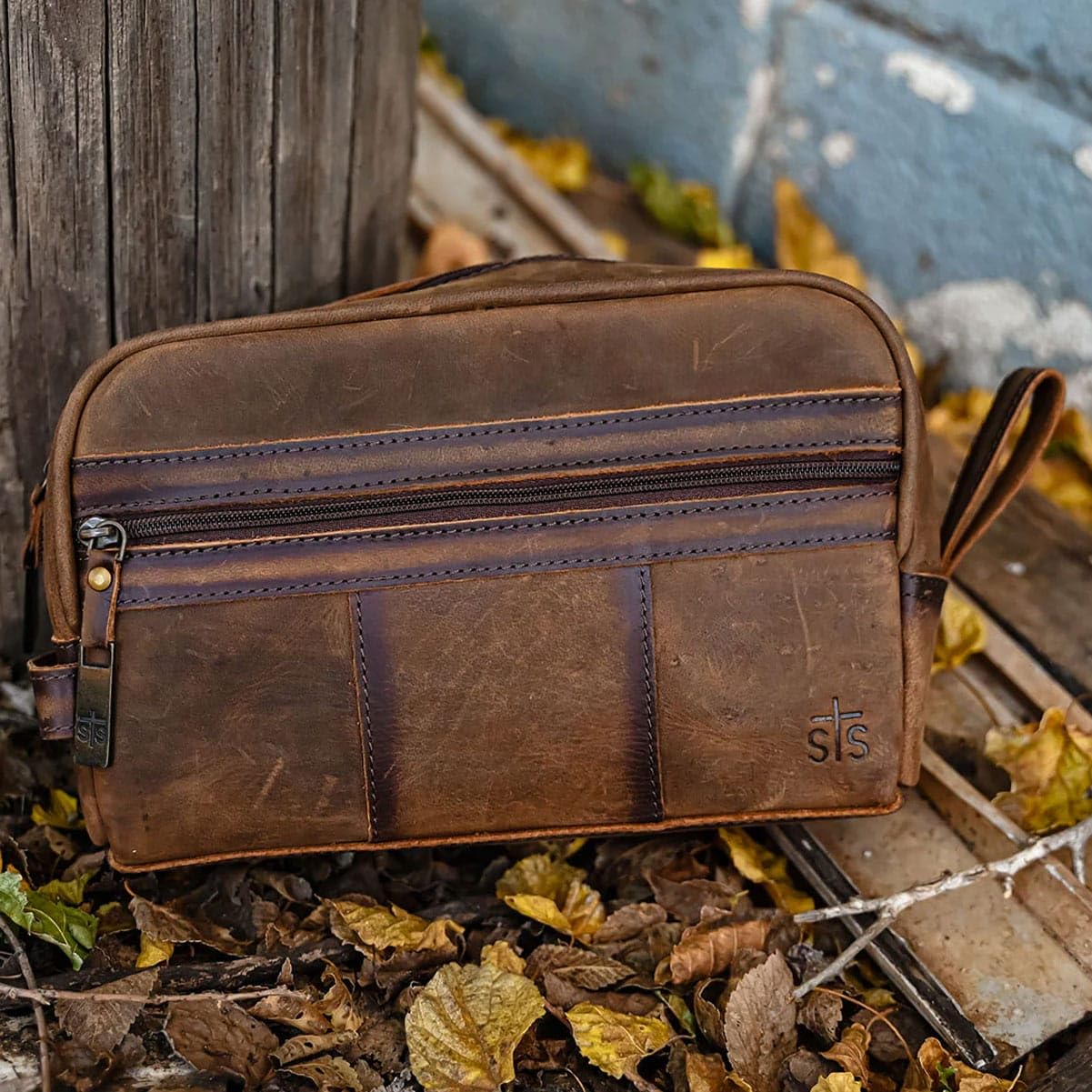 STS Ranchwear The Foreman Shave Kit Brown Leather One Size