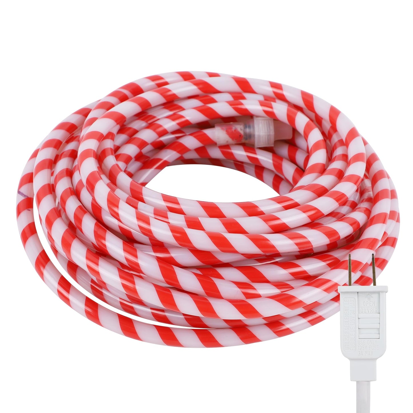 Watereem 360 LED Christmas Lights, 40 FT Candy Cane Rope Lights, Waterproof Xmas Tree Light, Connectable Tube Light Plug in for Indoor Outdoor Garden Yard Holiday Wedding Festival Party Decoration