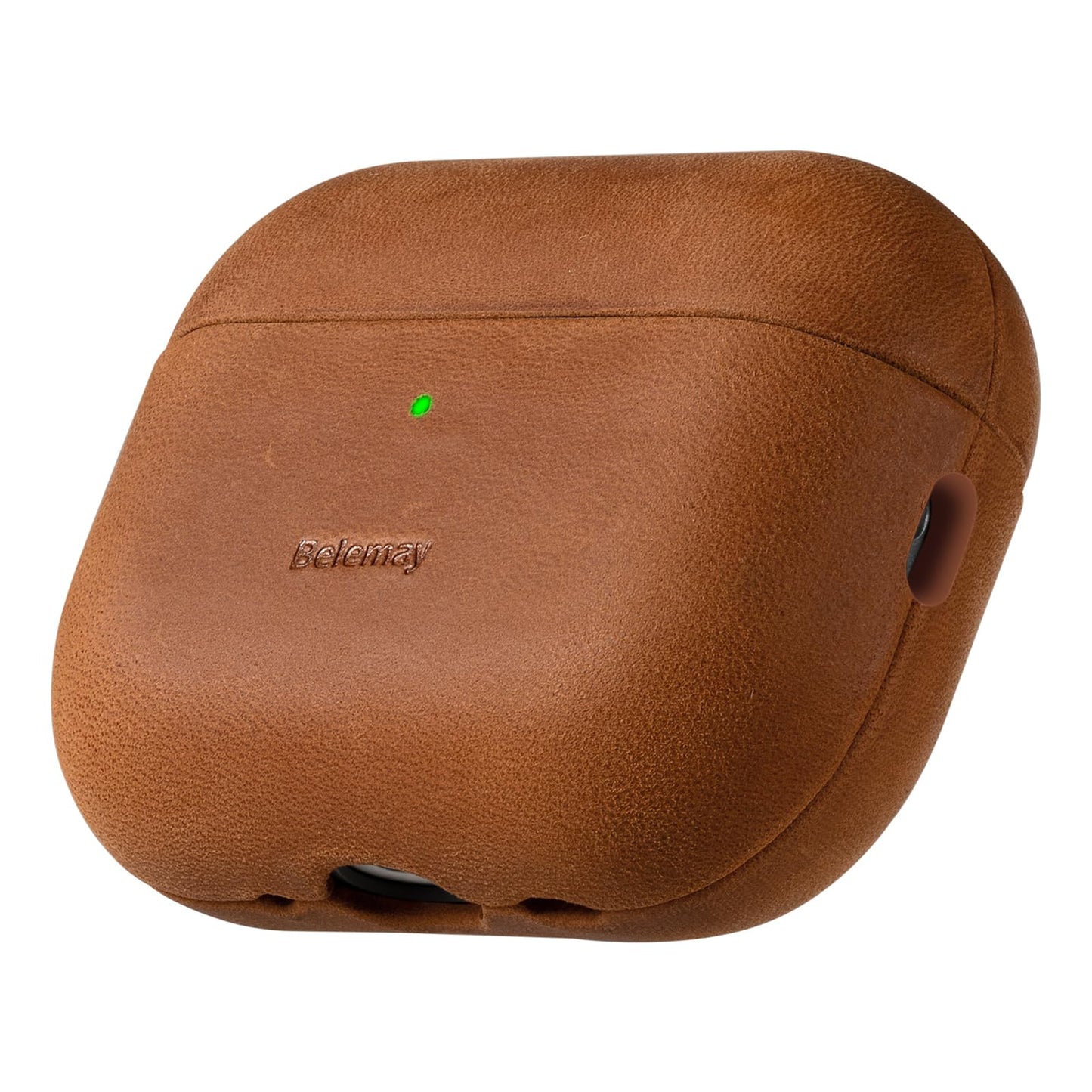 Belemay Handcrafted Crazy Horse Leather Case for AirPods Pro 3rd Gen (2025), Vintage Aesthetic, Two-Tone Effect, Unique Patina, Compatible with MagSafe, Compatible with Airpods Pro 3, Pine Green
