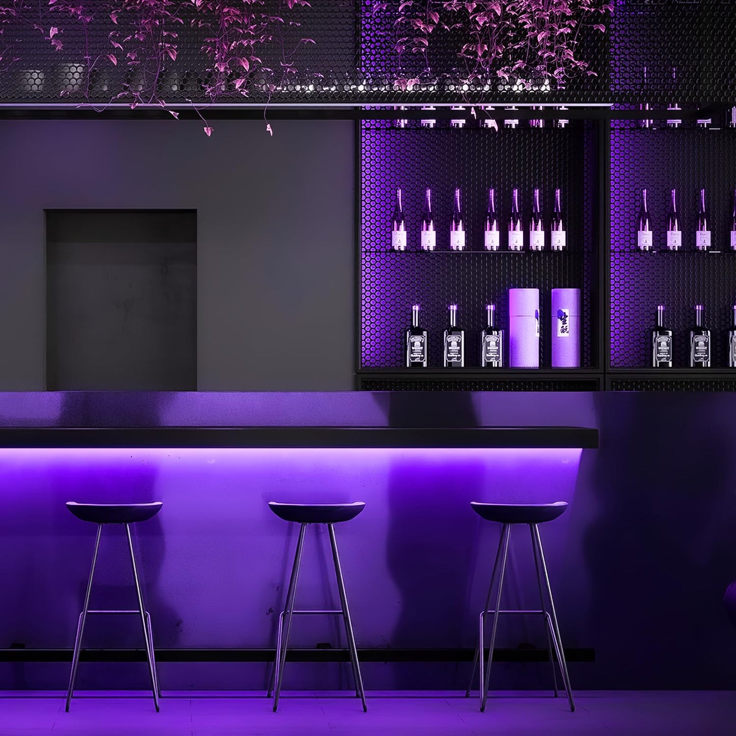 iNextStation 5M/16.4FT Purple Neon LED Strip Light, 12V Flexible Silicone Neon Rope Lights, IP65 Waterproof Cuttable LED Light with Adapter and Touch Dimmer for Gaming Room, Bedroom(with Adapter)
