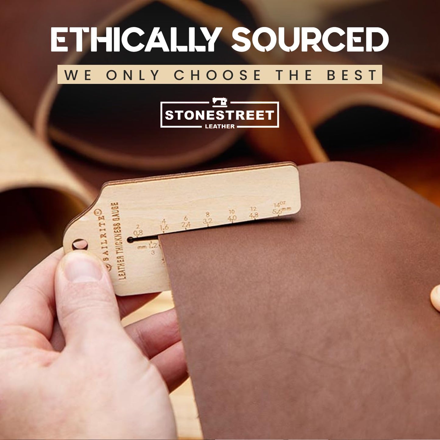 Stonestreet Premium Natural Import Vegetable Veg Tan Tooling Stamping Carving Full Grain Cowhide Leather Strips Belt Blanks Straps 48" - 52" Length (3" 8-9 oz / 3.2-3.6mm)