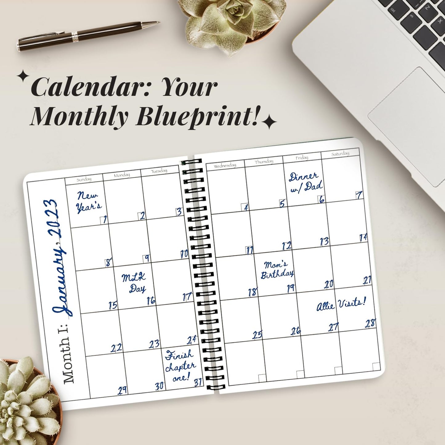 Pursuit Goal Journal - 6 Month Undated Productivity Planner for Goal Setting - Daily Planner, Weekly Planner, Monthly Planner, Notebook, 6x8.5inch (Purple)