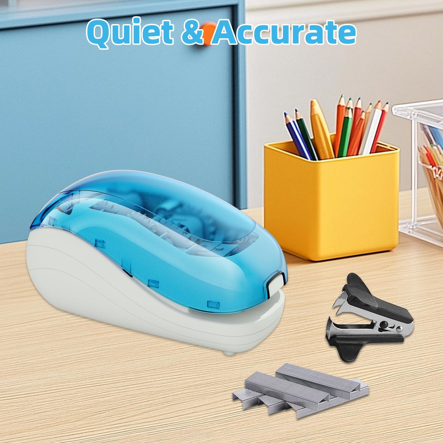 Craftinova Electric Stapler,Including 2000 Staples and 1 Staple Remover, Suitable for Palm Size and high Comfort,25 Sheet Capacity, AC Adapter or Battery Powered,Battery not Included