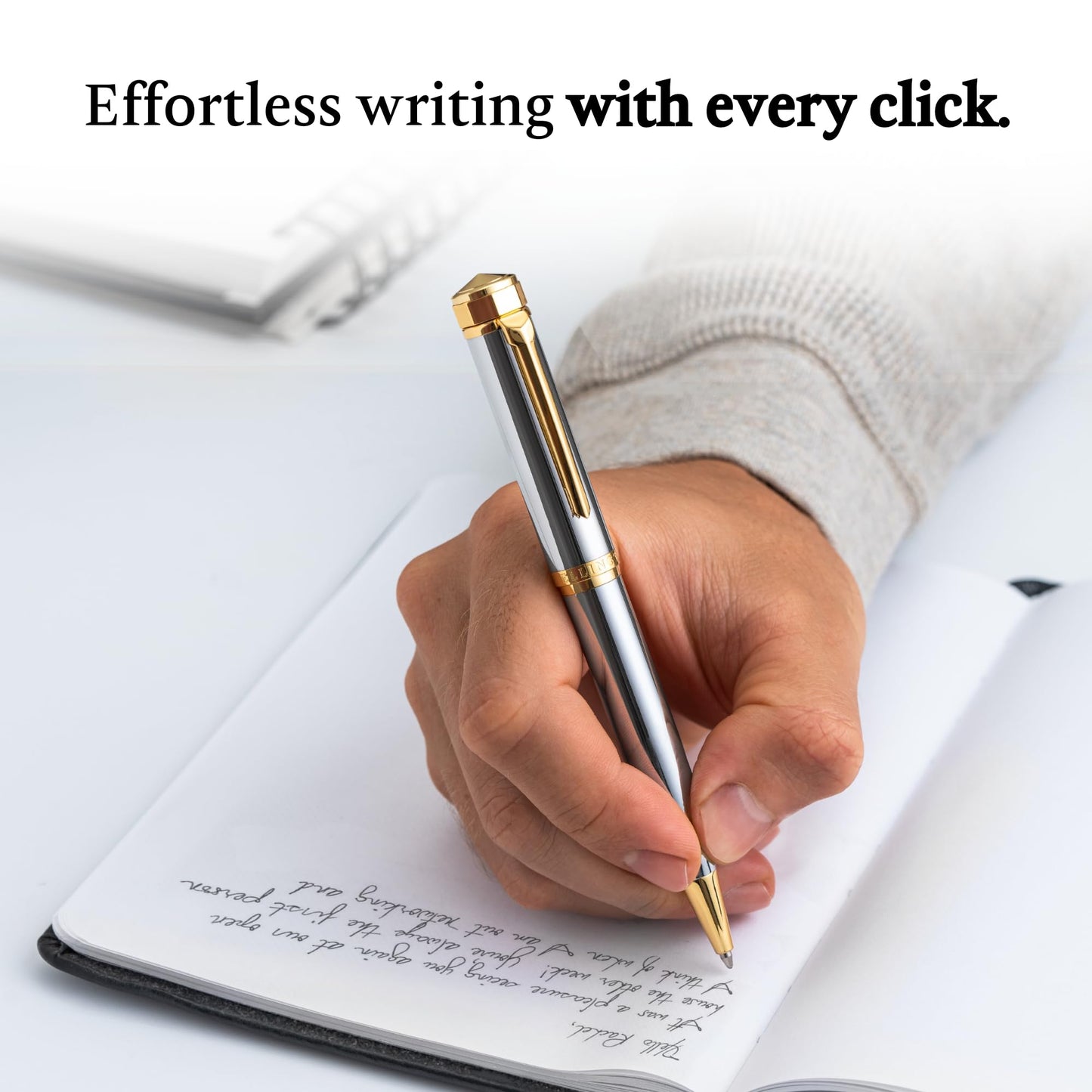 Ellington Pens Luxury Ballpoint Pen ā Premium Quality, Smooth Writing Experience, Elegant Design, Includes 2 Ink Refills (Black & Blue) ā Ideal for Professionals and Gift Giving
