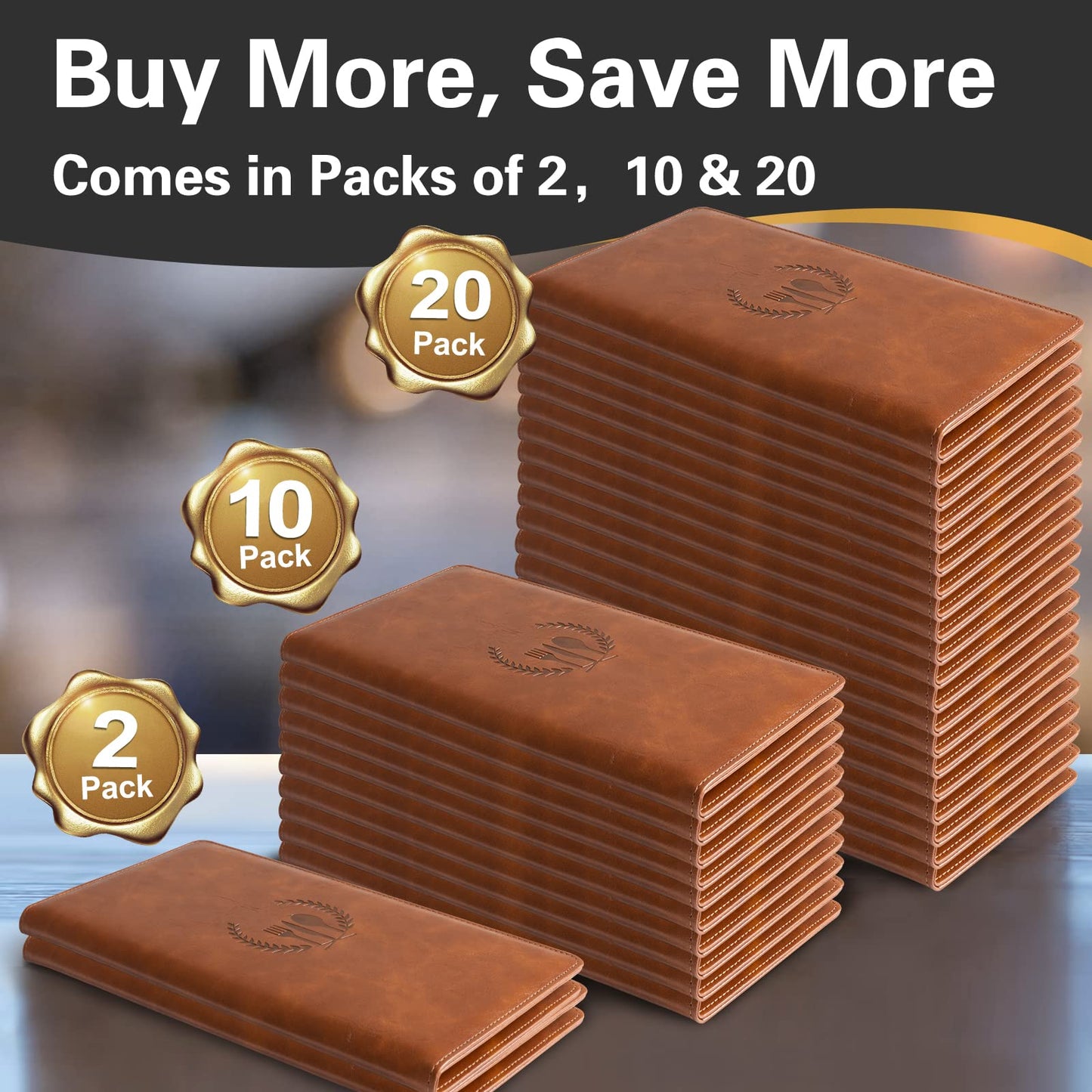 CoBak Restaurant Check Presenters, Guest Check Card Holder, Restaurant Bill Holder, Check Presenters for Restaurants, Servers, Bars, Hotels, Waiter, Waitress