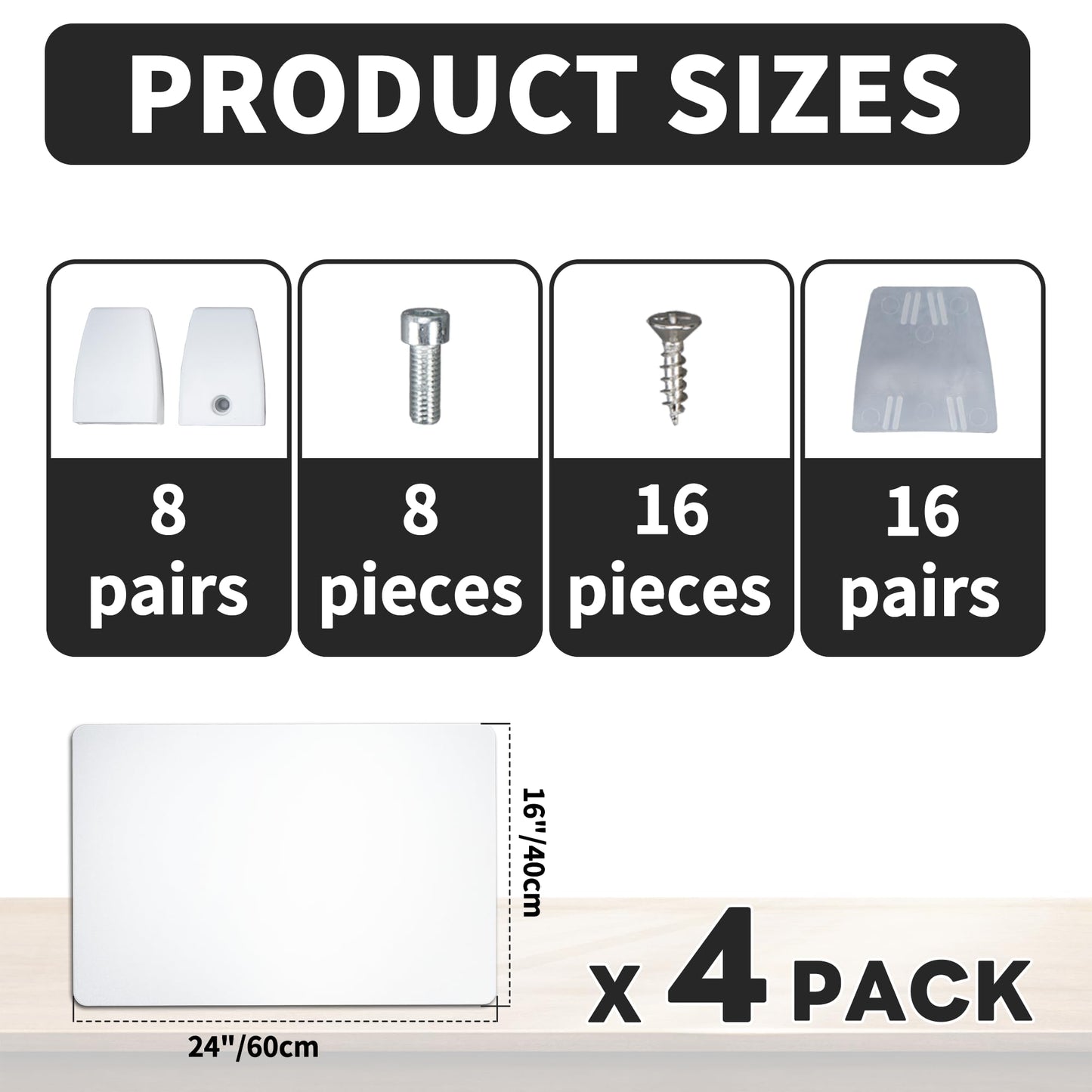 Nisorpa Desk Divider Privacy Panels Acrylic Partitions with Clips Classroom Privacy Shield for Desk Privacy Divider Partition for Schools Office Call Centers,Noise and Visual Guard,4Pcs-23.6”L X15.8”W