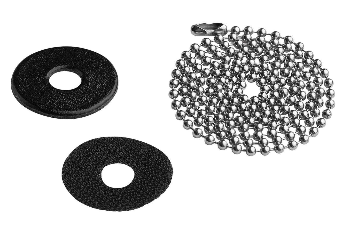 Perfect Fit Texas Belt Clip Badge Holder 2 Inch Round with Neck Chain Black Leather (Cutout 94)
