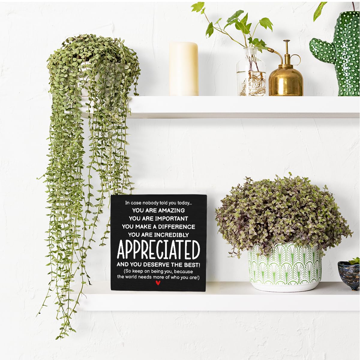 HTBIG Inspirational Gifts for Men Women Friends, Coworker Office Decor Appreciation Gifts, You Are Amazing Appreciated Motivational Desk Sign Decor Home Office Desk