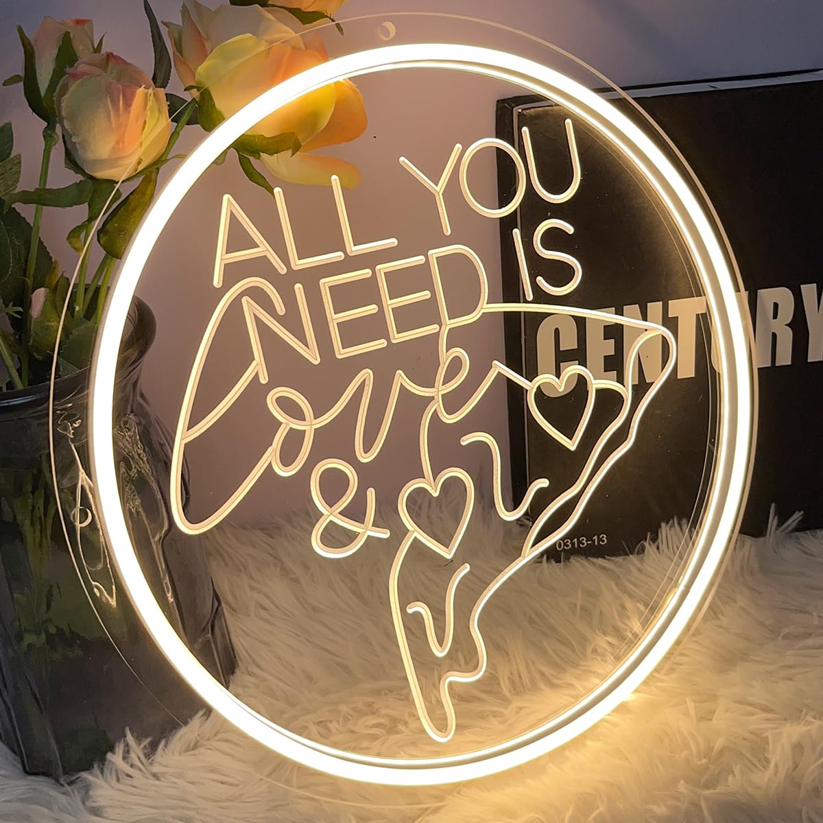 All You Need Is Love &Pizza Neon Sign For Wall Decor 3D Art Carving Design Indoor Bedroom Led Neon Signs Backdrop Flex Christmas Party Business Room Shop Window Birthday Gift(Warm White,USB,30×30CM)