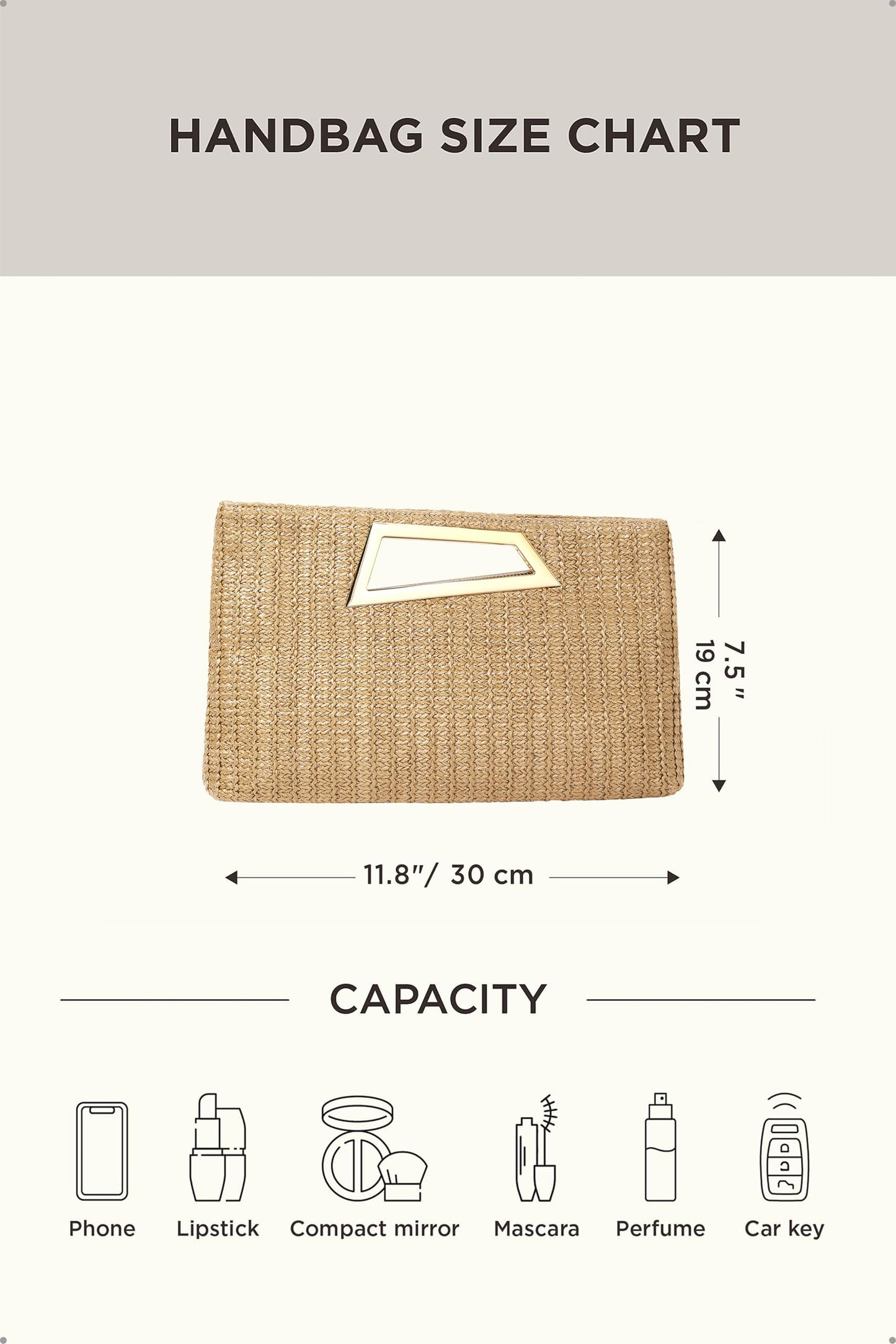 Coucoland Clutch Purse for Women - Evening Bags PU Leather Glitter Fashion Purse Handbag for Wedding Party Daily (Khaki)