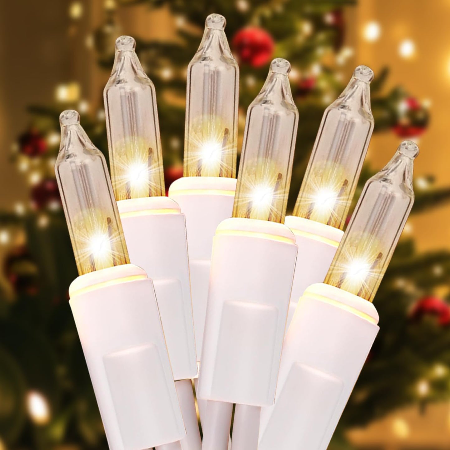 8.5 ft 150 Icicle Lights Christmas String Lights Warmwhite Christmas Decorations Plug in Waterproof Outdoor Indoor Decor for Xmas, Thanksgiving Day, Party, Patio, Courtyard, Window, Fence Decor