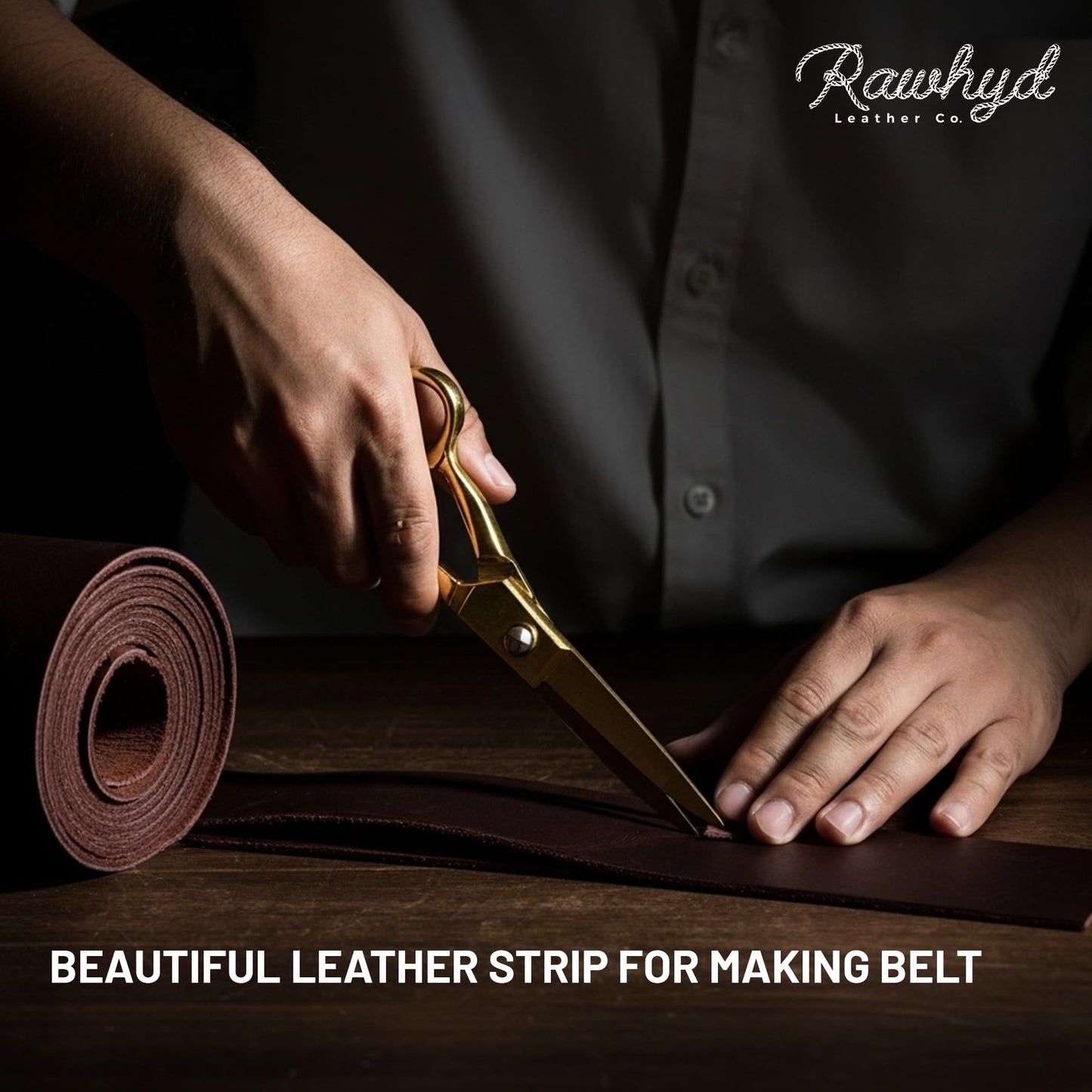 Genuine Buffalo Leather Strap for Crafts - Handcrafted Durable Full Grain Leather Roll - Leathercraft Accessories for Bracelet Making, Belt Making Supplies, Keychains, Dog Collars, & More (1.5” x 60”)