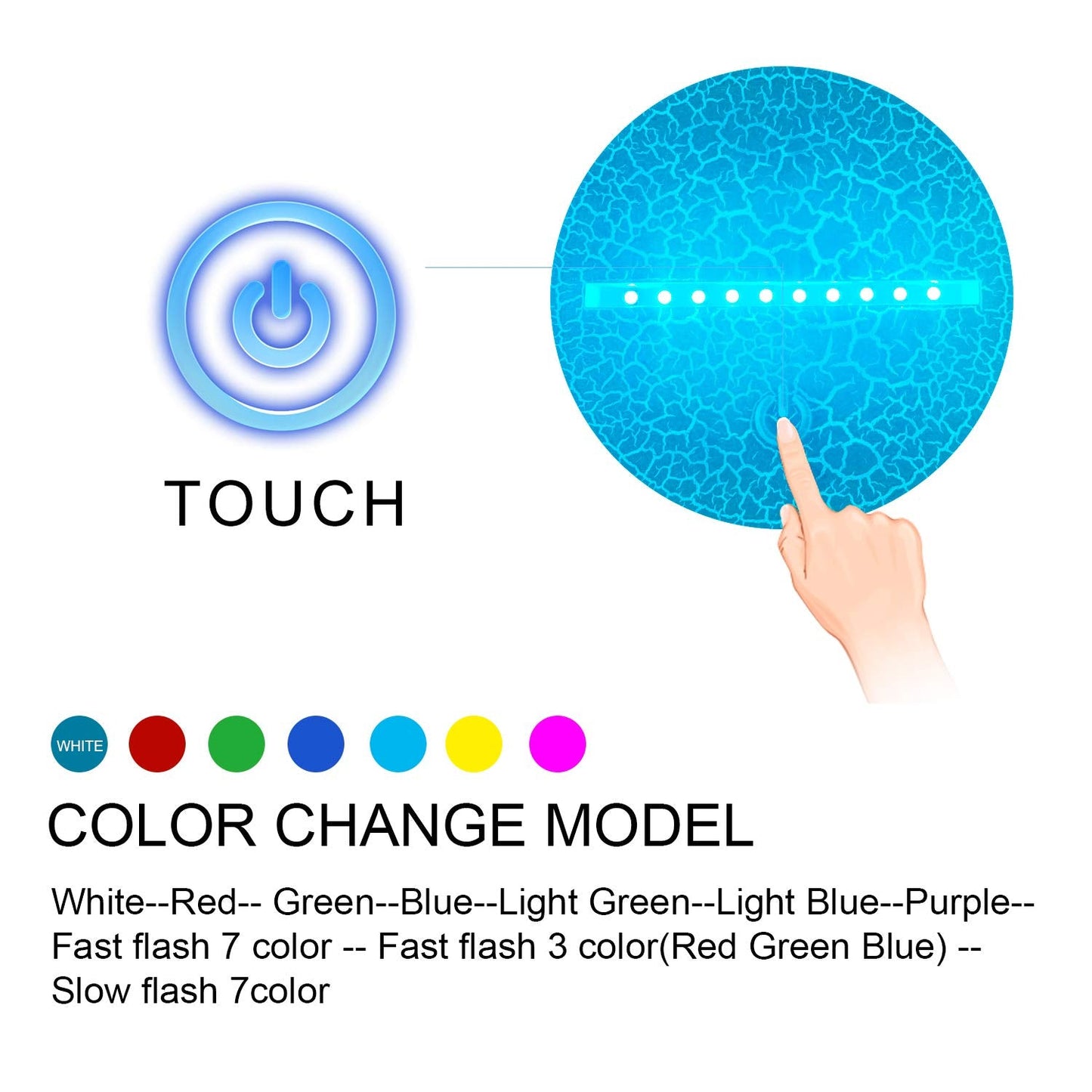 AZALCO Teenager Chrismas Gifts Xmas Gift 3D Illusion Hockey Night Light Lamp 16 Color Changing Smart Touch&Remote Control Birthday Gift for Boys and Girls Hockey Lover