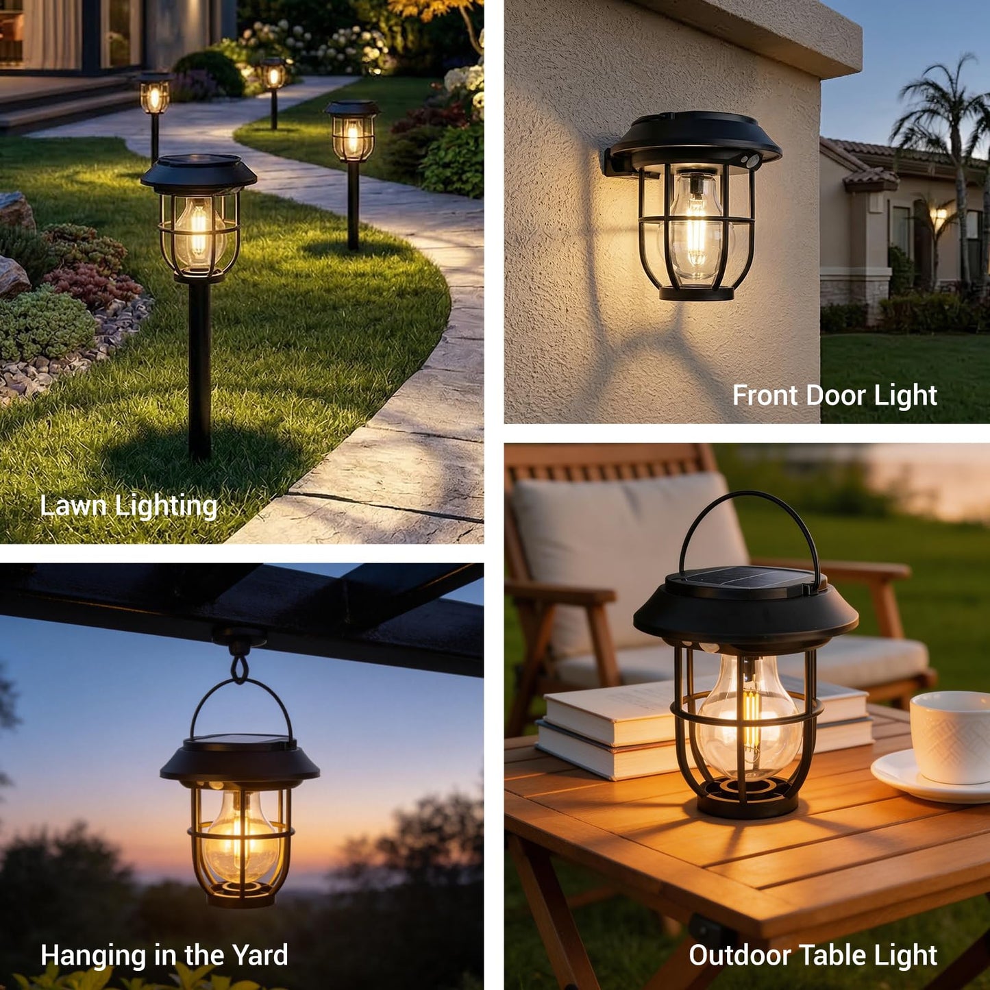 Icnice 8 Pack Solar Pathway Lights with Motion Sensor, 300LM Waterproof Outdoor Solar Lights, 3 Modes Landscape Lighting for Garden Backyard Path Driveway, Wall Mount and Hanging (Warm)