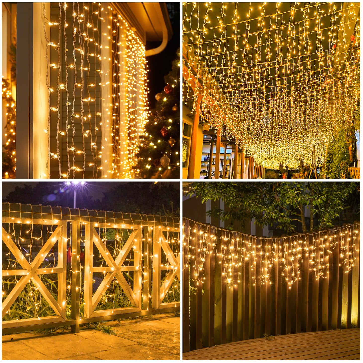 AWQ 26 FT 320 LED Christmas Icicle Lights, Twinkle Icicle String Lights with 13 Modes, Timer & Memory Function, Waterproof Christmas Light for Indoor Outdoor Wedding Party Xmas Decor