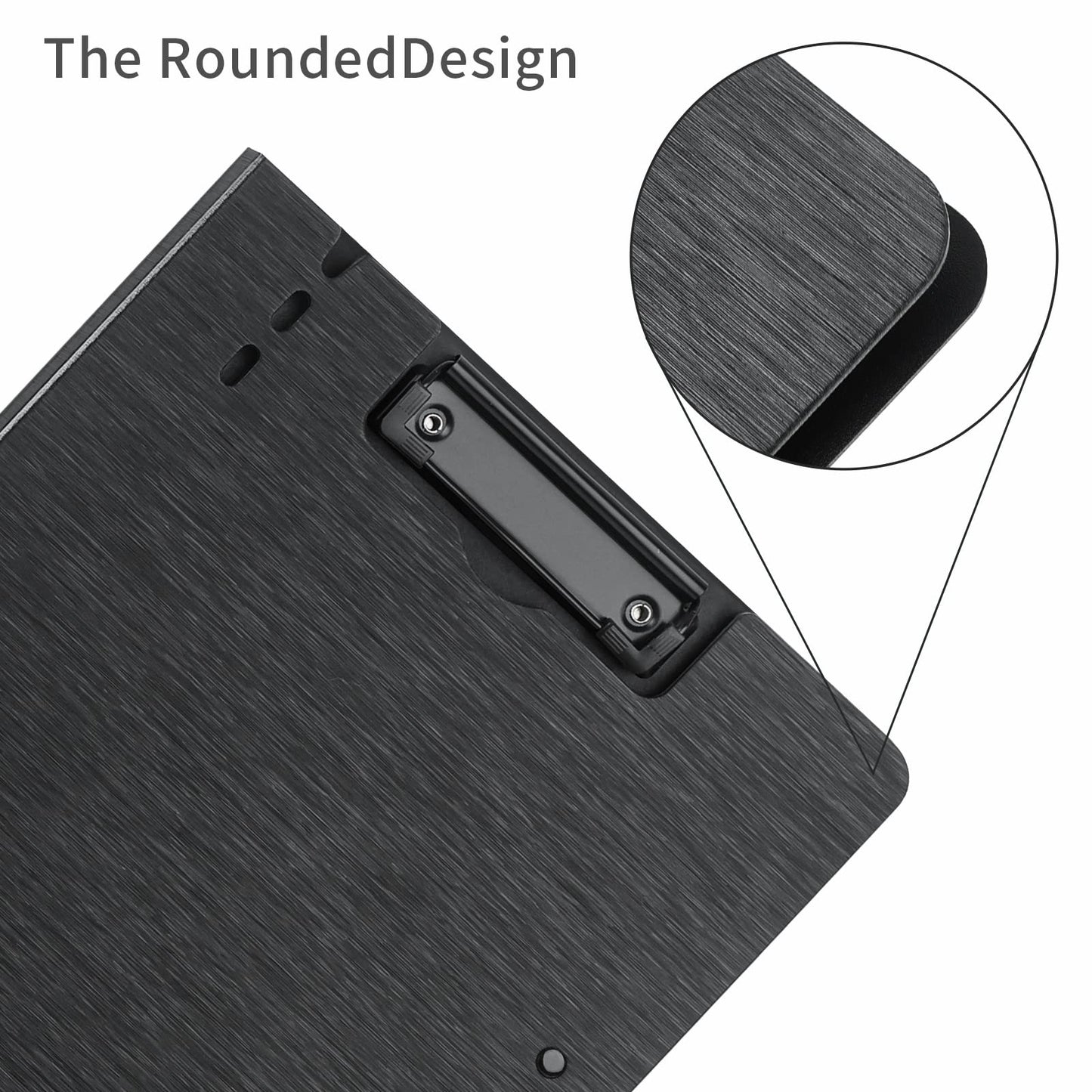 URbantin A4 Clipboard,5 Pack Foldable Clipboards with Two Clips File Document Organiser,Clip Board for Business,Office,School or Restaurant (Black)