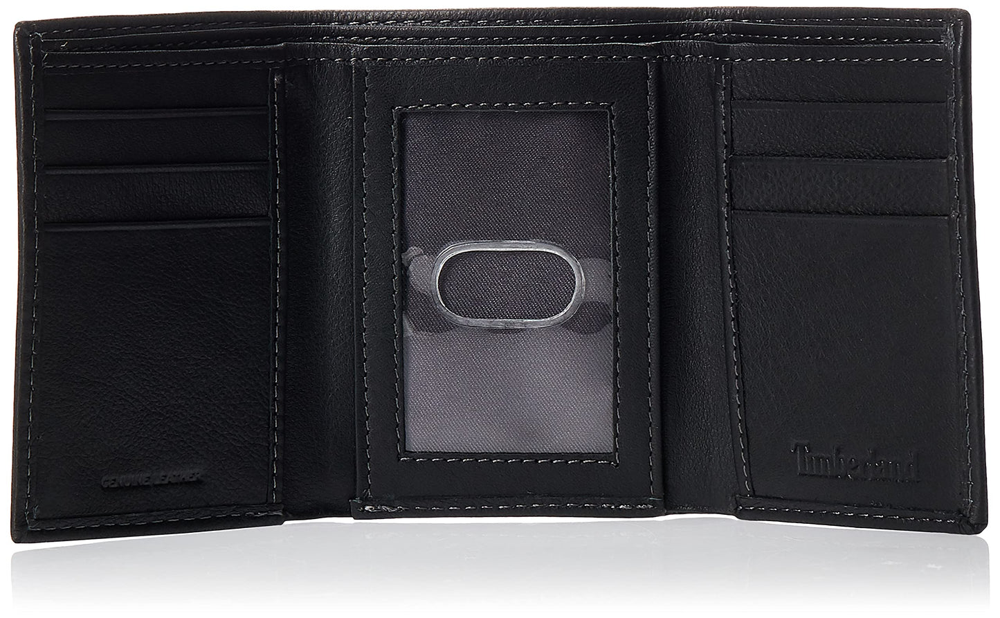 Timberland mens Leather Trifold With Id Window Wallet, Black, One Size US