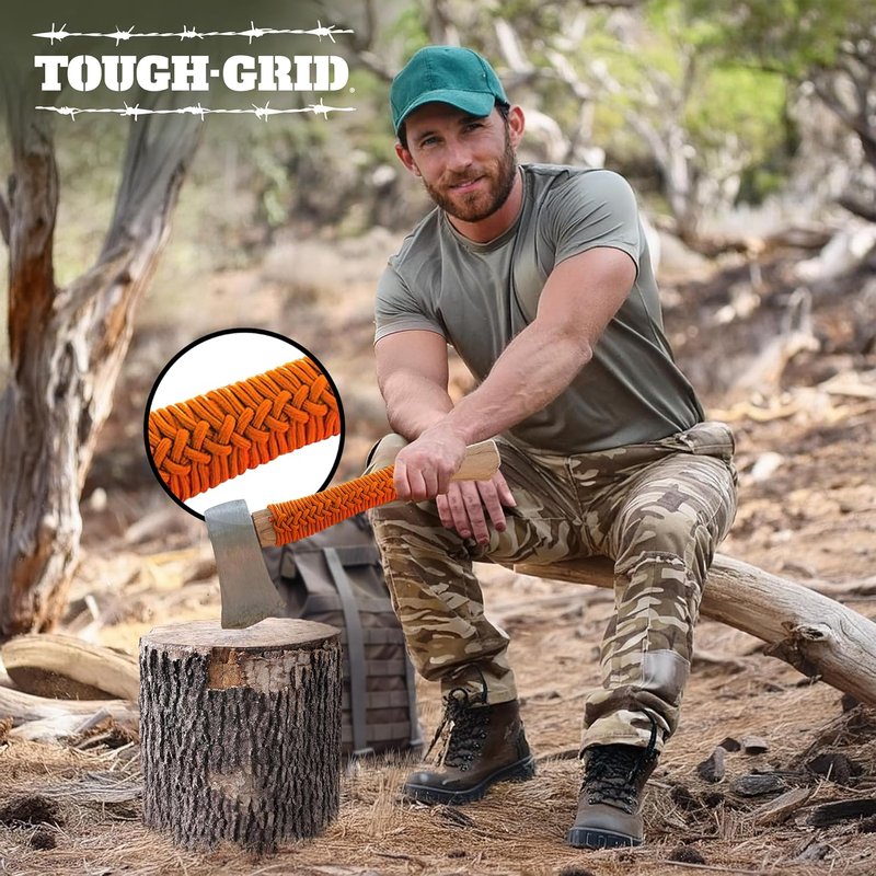 Tough-Grid 550 Paracord Rope - Durable Nylon Parachute Cord for Survival Kits | Tactical Gear & Camping Essentials