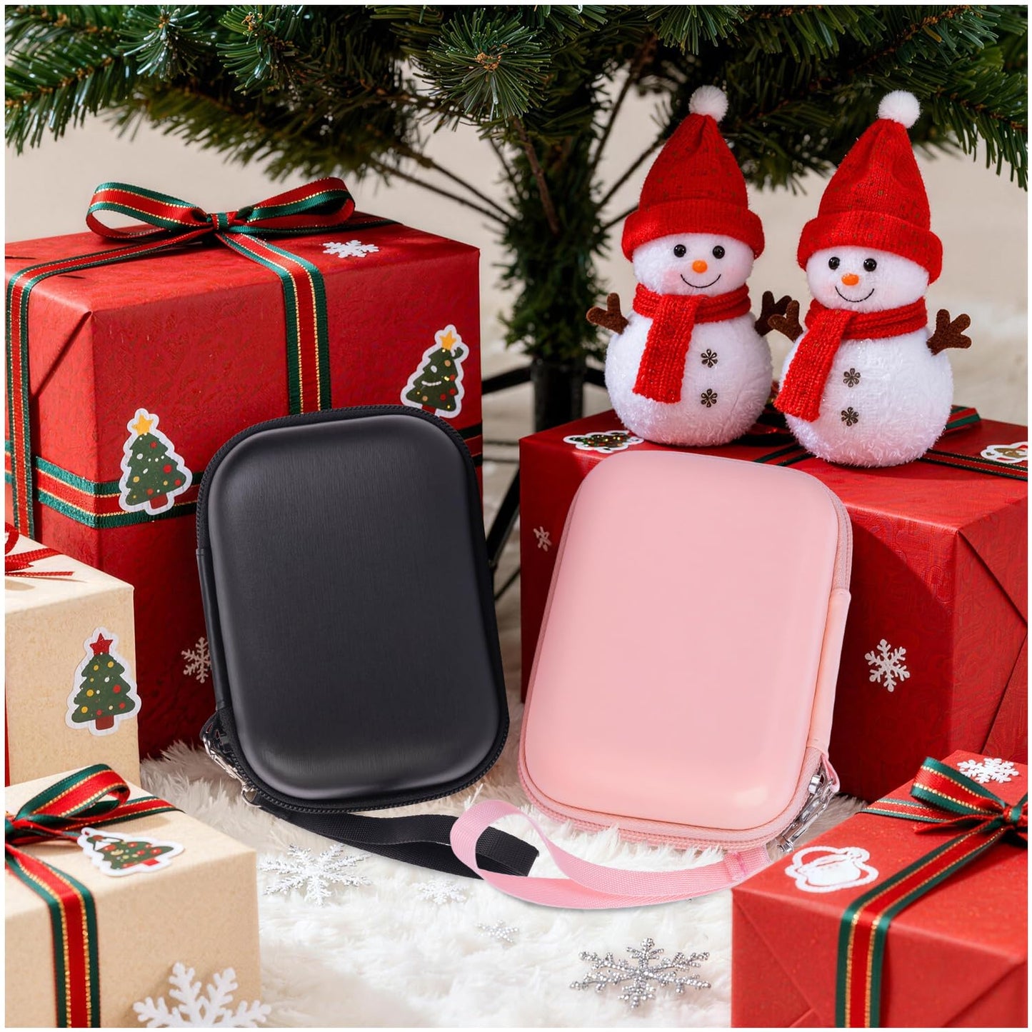 Digital Hard Camera Case Compatible with KODAK PIXPRO FZ55 FZ45/CAMKORY/CANON IXUS/SONY DSC W830 Compact Camera Pouch for Travel,Small Carrying with Mesh Pocket for USB And Charger Storage(Blcak)