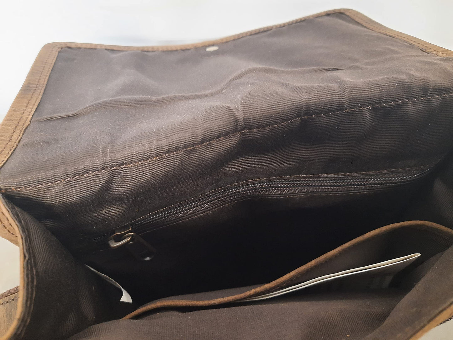 Leather crossbody bag messenger satchel tablet bag 11 inch for men and women (Distressed Tan Pocket)