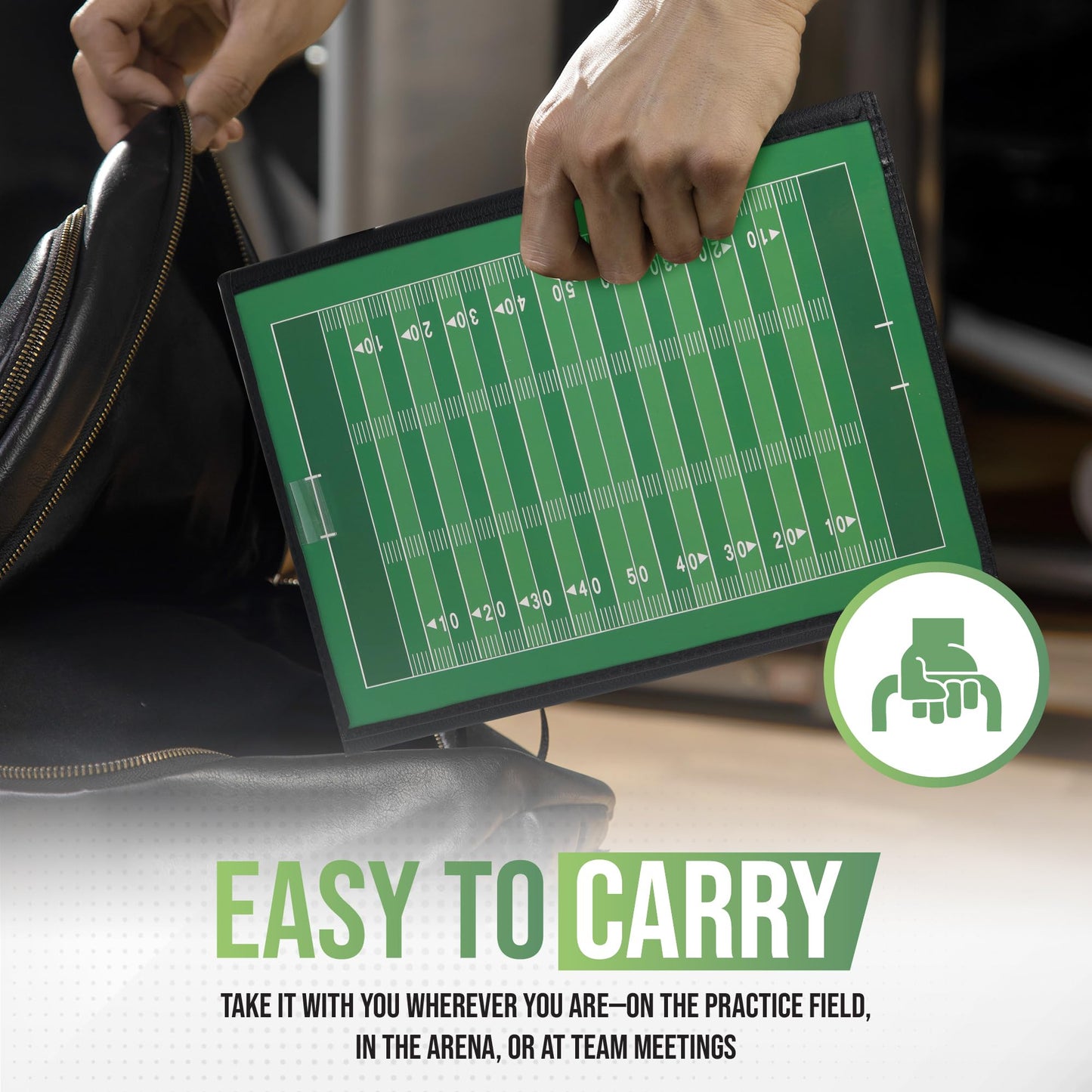 ZPU Football Coaching Board, Magnetic Football Clipboard for Coaches, Portable Foldable Play Board with Dry Erase Marker Pen and Magnets, for Teaching and Game Plan