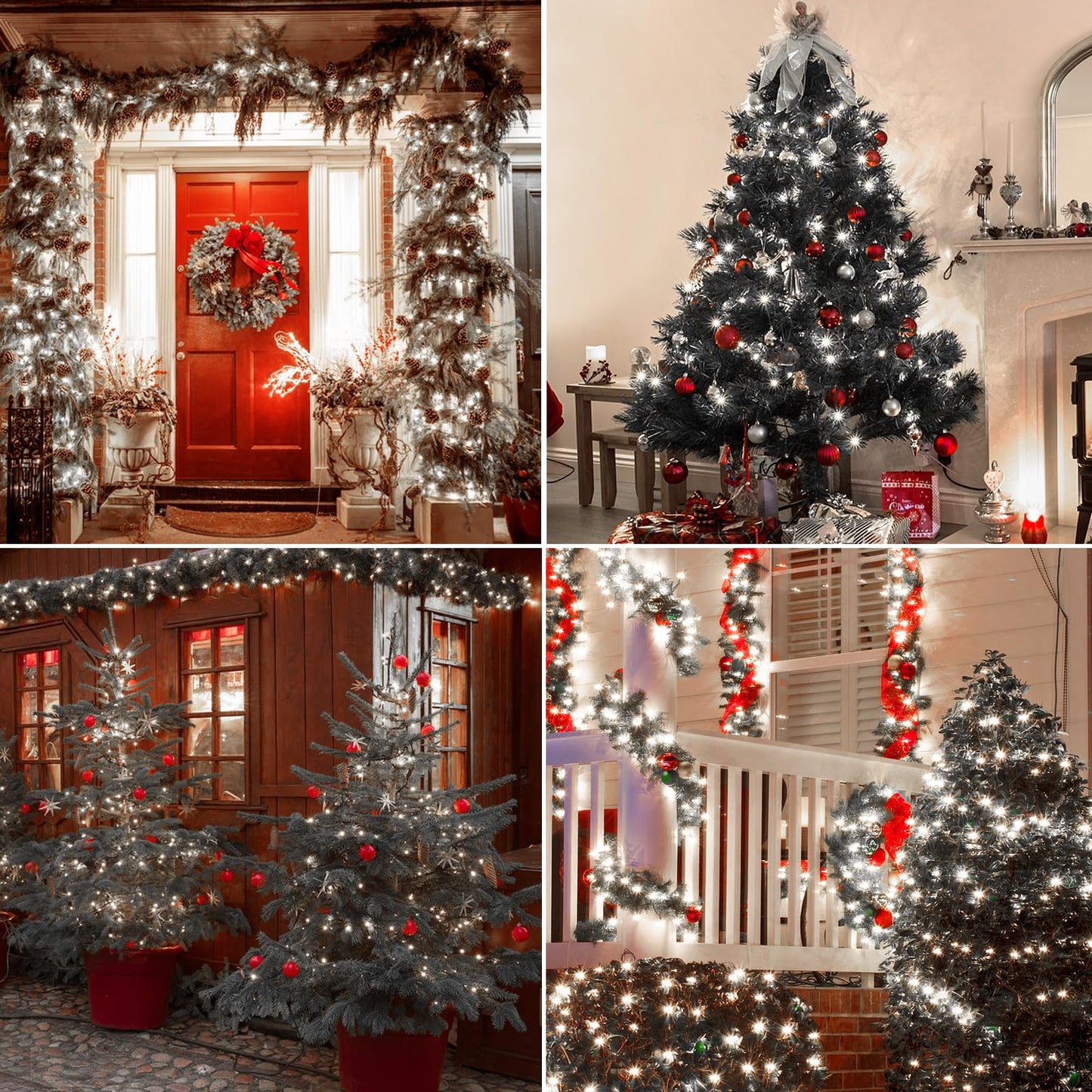 Green Convenience Christmas Lights 33ft 100LED Battery Operated String Lights with USB or Battery Powered Waterproof for Indoor Outdoor Holiday Party Wedding Christmas Decoration
