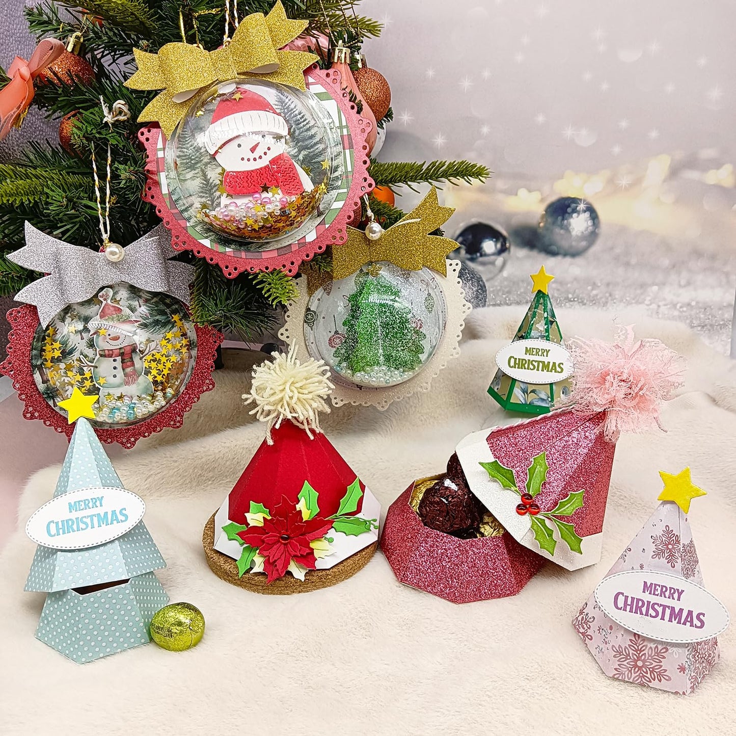 Alinacutle Christmas Decoration Candy Box Metal Cutting Die Cut for Gifts Packing Handmade Paper Craft Birthday Festival Celebrate Presents Container -Alinacutle